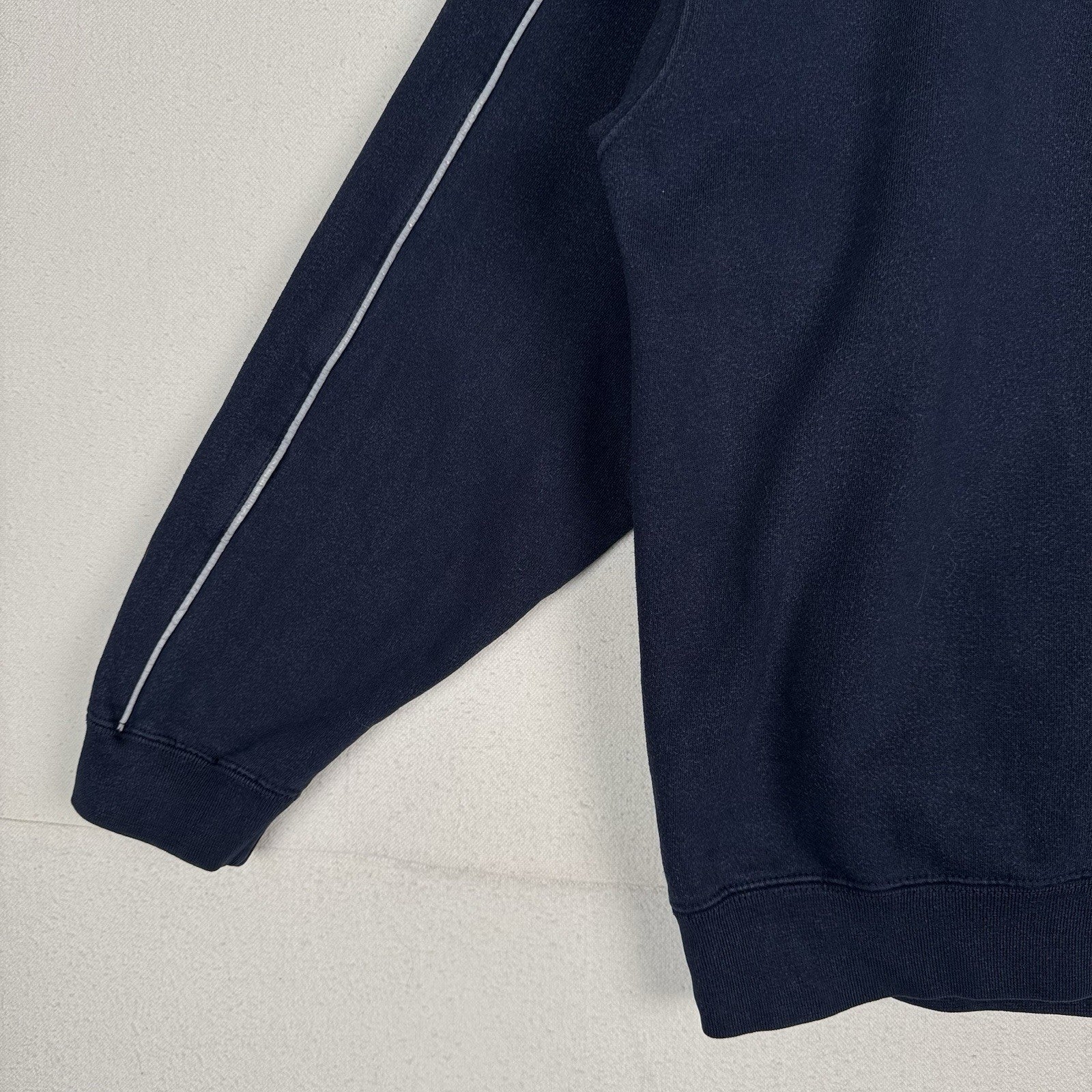Vintage US Air Force Blue Quarter Zip Oarsman Sweatshirt Men’s Large Reflective