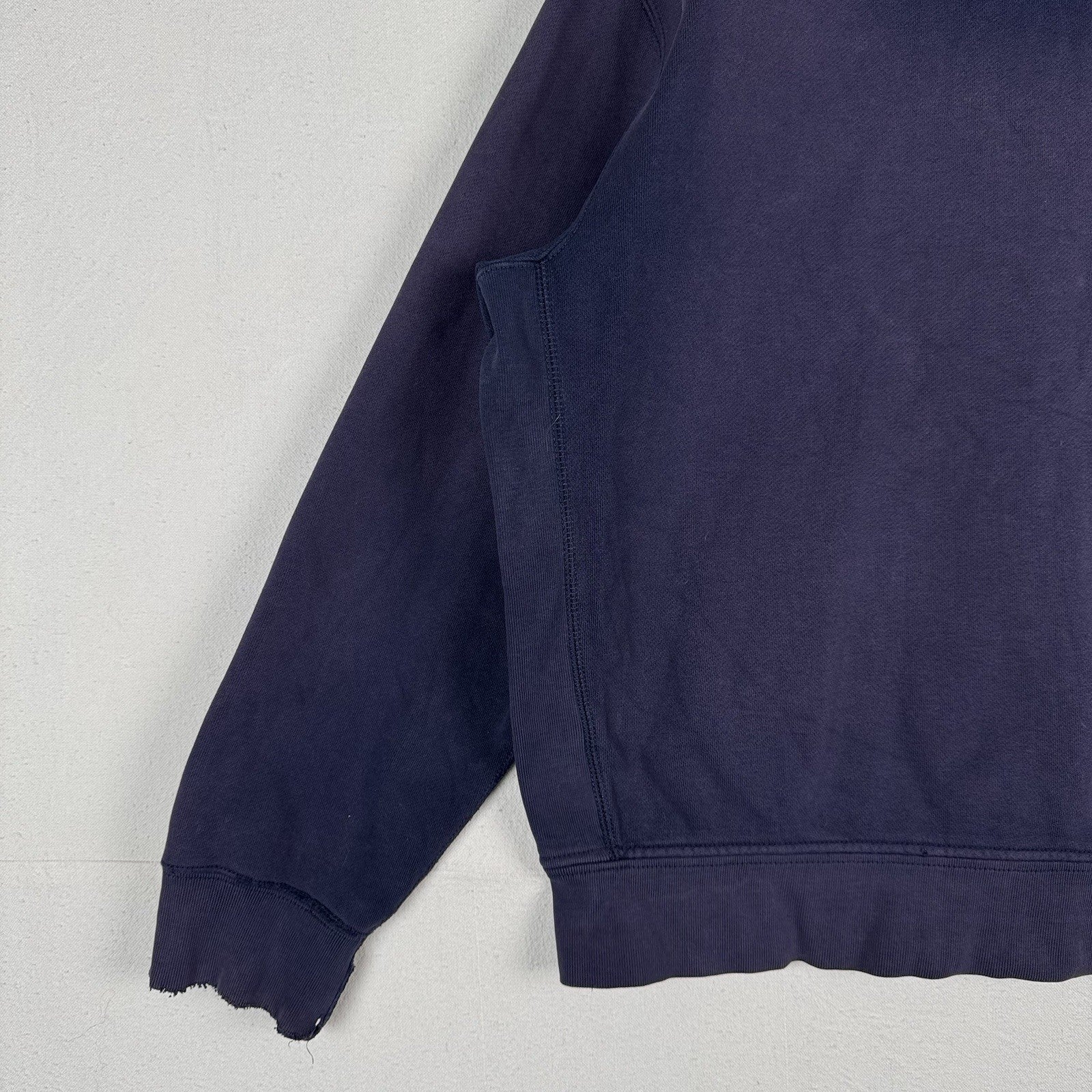 Vtg Polo Ralph Lauren Full Zip Men’s XL Thermal Hoodie Blue *Sunfaded/Distressed