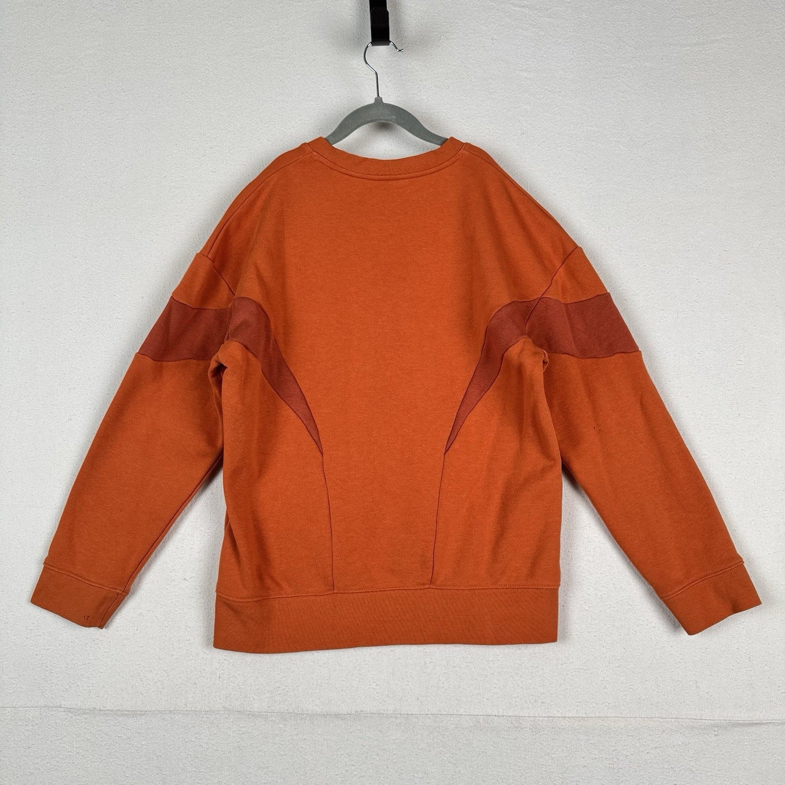 Nike Air Kids Medium Orange Cotton Blend Crew Neck Sweatshirt Reflective Logo