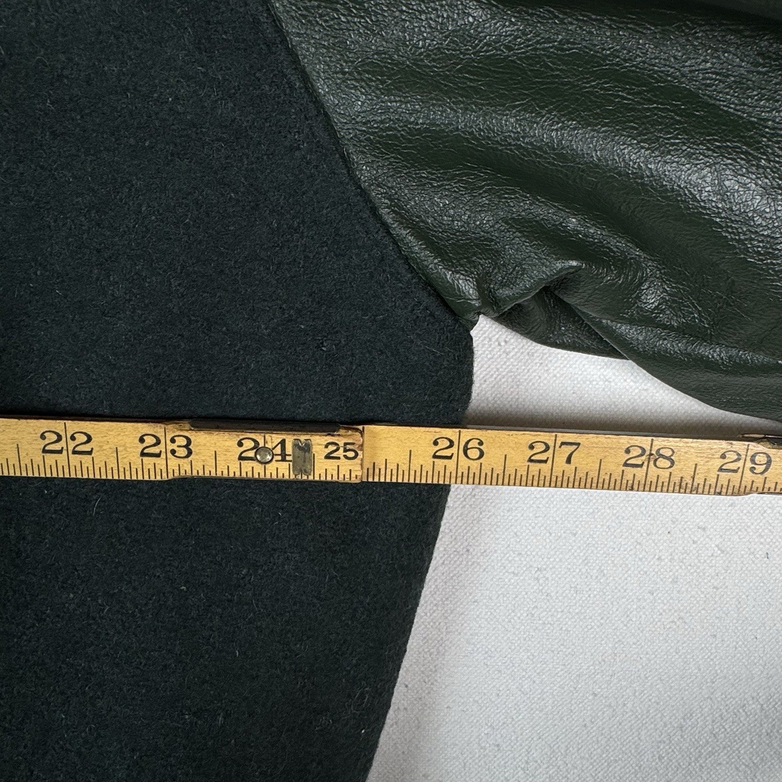 DeLong Wool Varsity Coat Jacket Mens XL Nordonia Green Made In USA