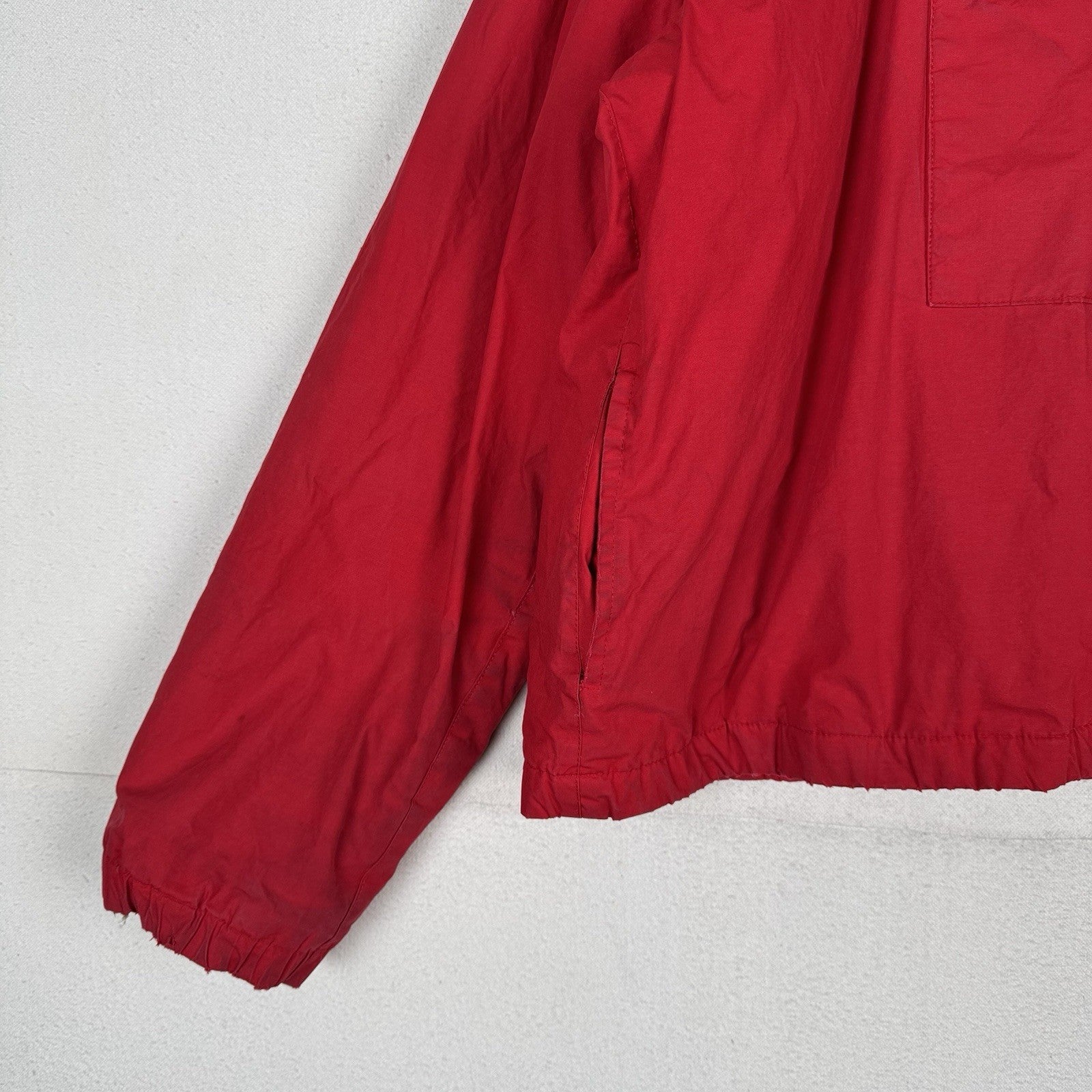 Vtg 90s Polo Ralph Lauren Men's XL Red Down Pullover Puffer Jacket *Distressed