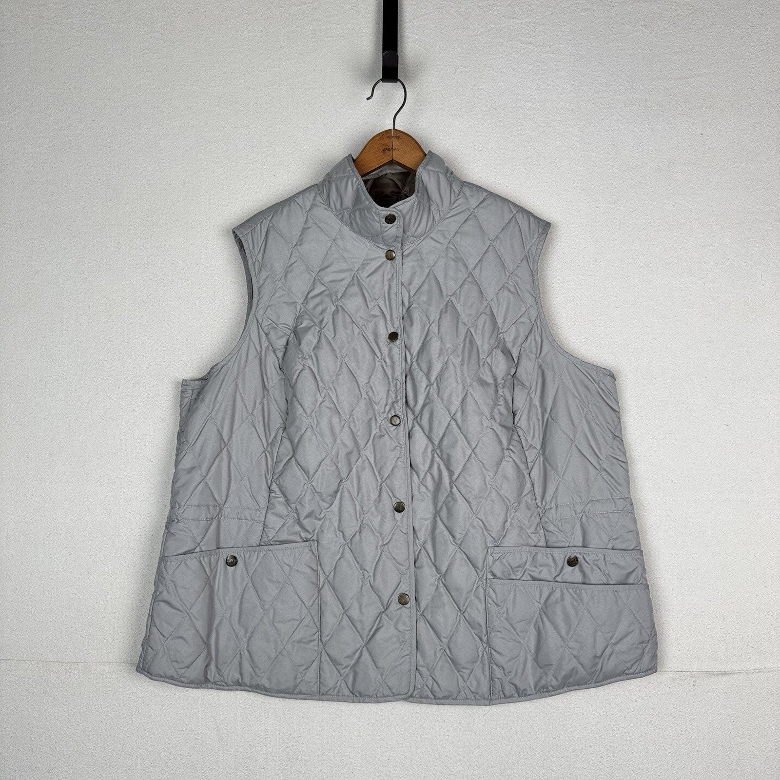 Eddie Bauer Women’s 3X Grey EB550 Premium Goose Down Cold Weather Vest