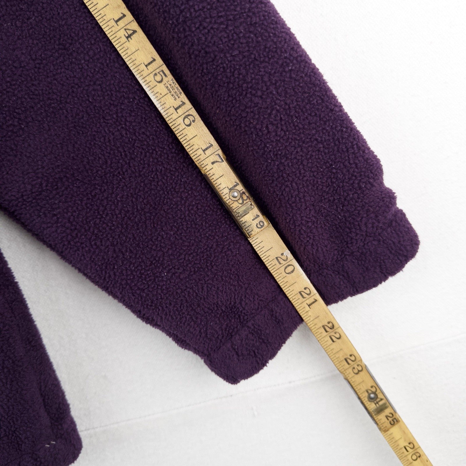 80’s Vtg LL Bean Embroidered Lined Fleece 1/4 Zip Jacket Purple Women’s XL