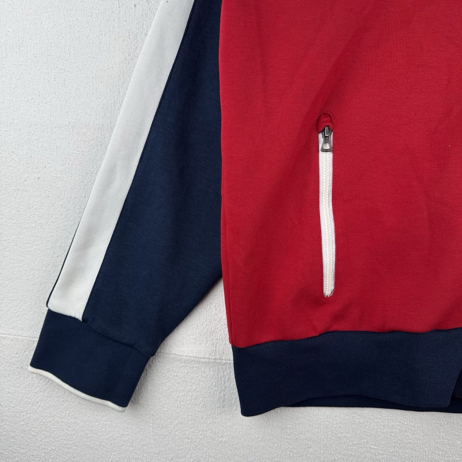 Polo Ralph Lauren Men's L Full Zip Red White Blue USA Flag Track Jacket Big Pony