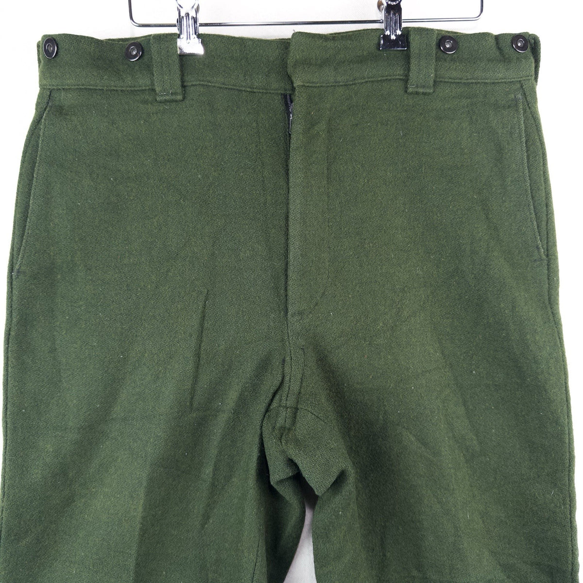 70’s Vtg Woolrich Hunting Malone Pants 34x26 Wool Forest Green High Rise 12” USA