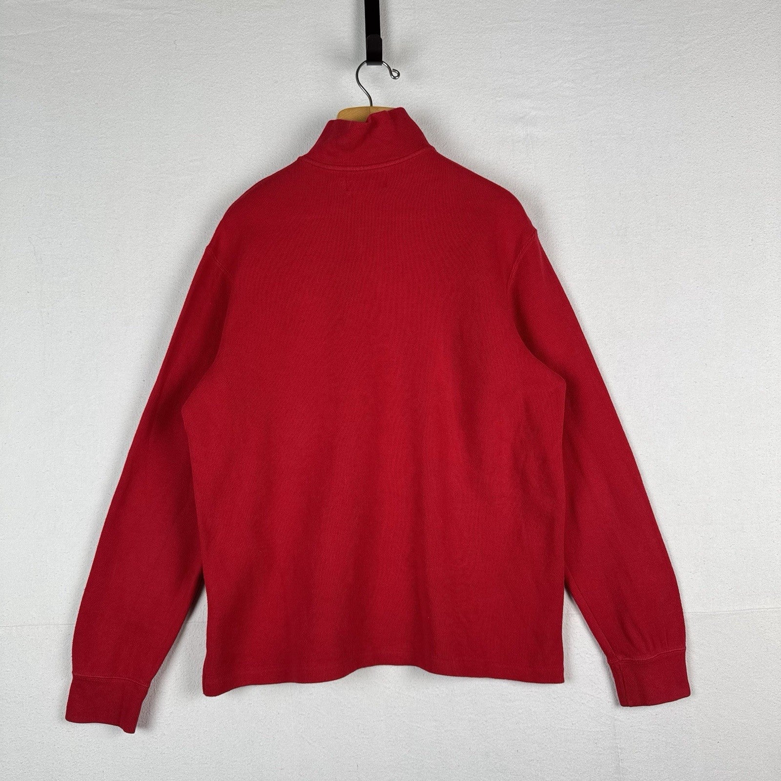 80’s Vintage Polo Ralph Lauren Quarter 1/4 Zip Pullover Sweater Mens XL Red