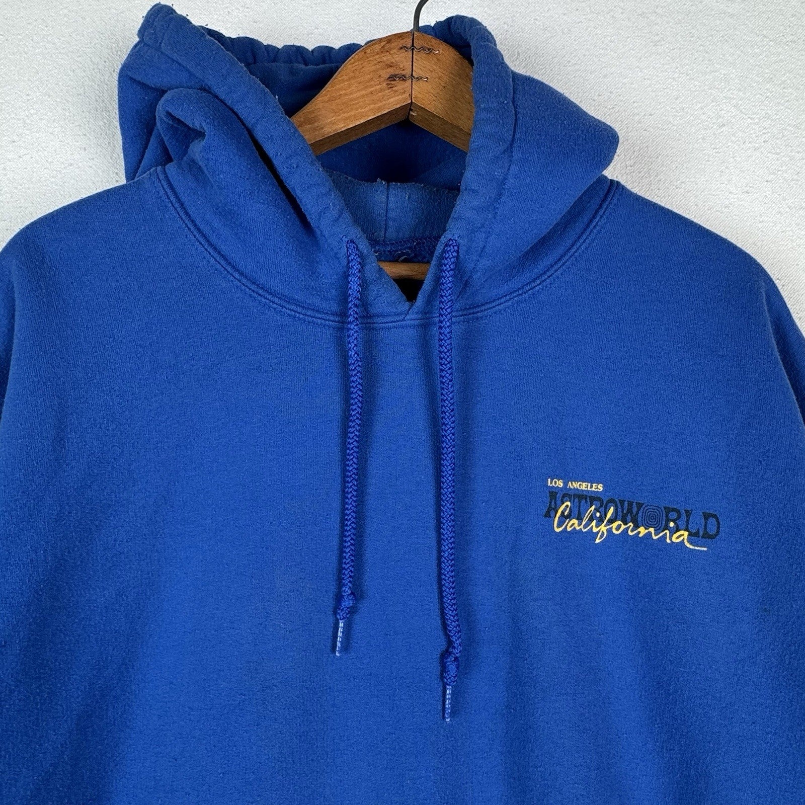 Travis Scott Astroworld 2019 LA The Forum Wish You Were Here Blue Hoodie Large