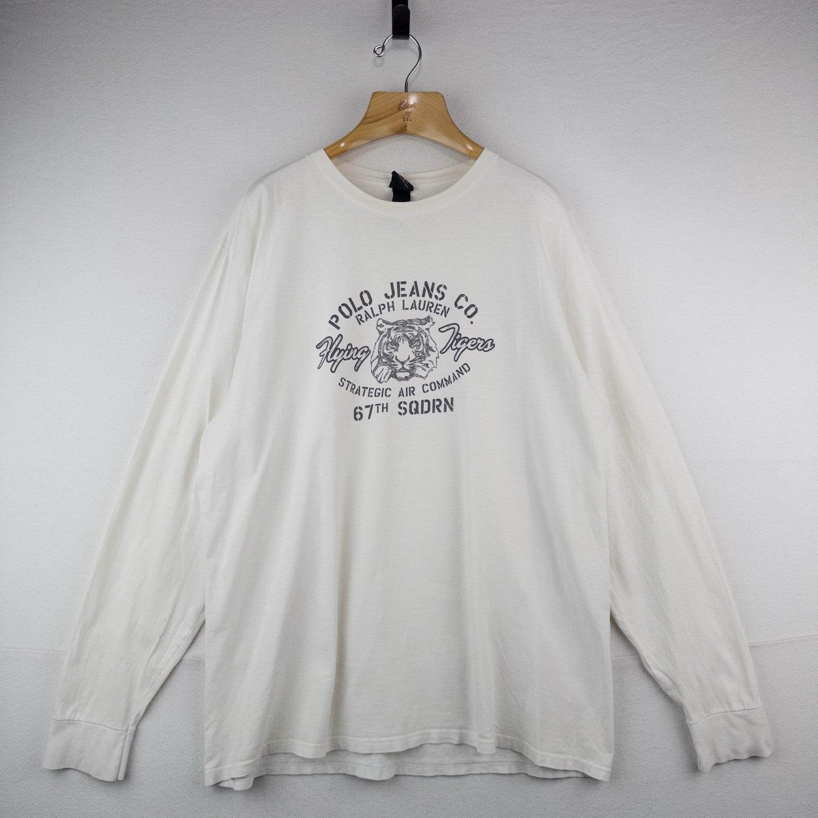 90’s Vtg Polo Jeans Ralph Lauren Flying Tigers Shirt Men's XL Long Sleeve