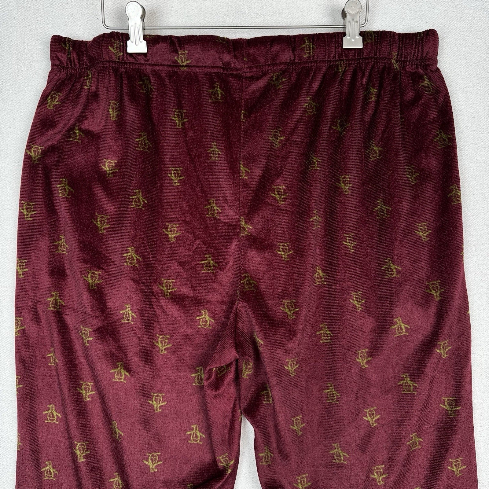 Penguin by Munsingwear Velour Logo All Over Print  Loungewear PJ Pants Men’s XL