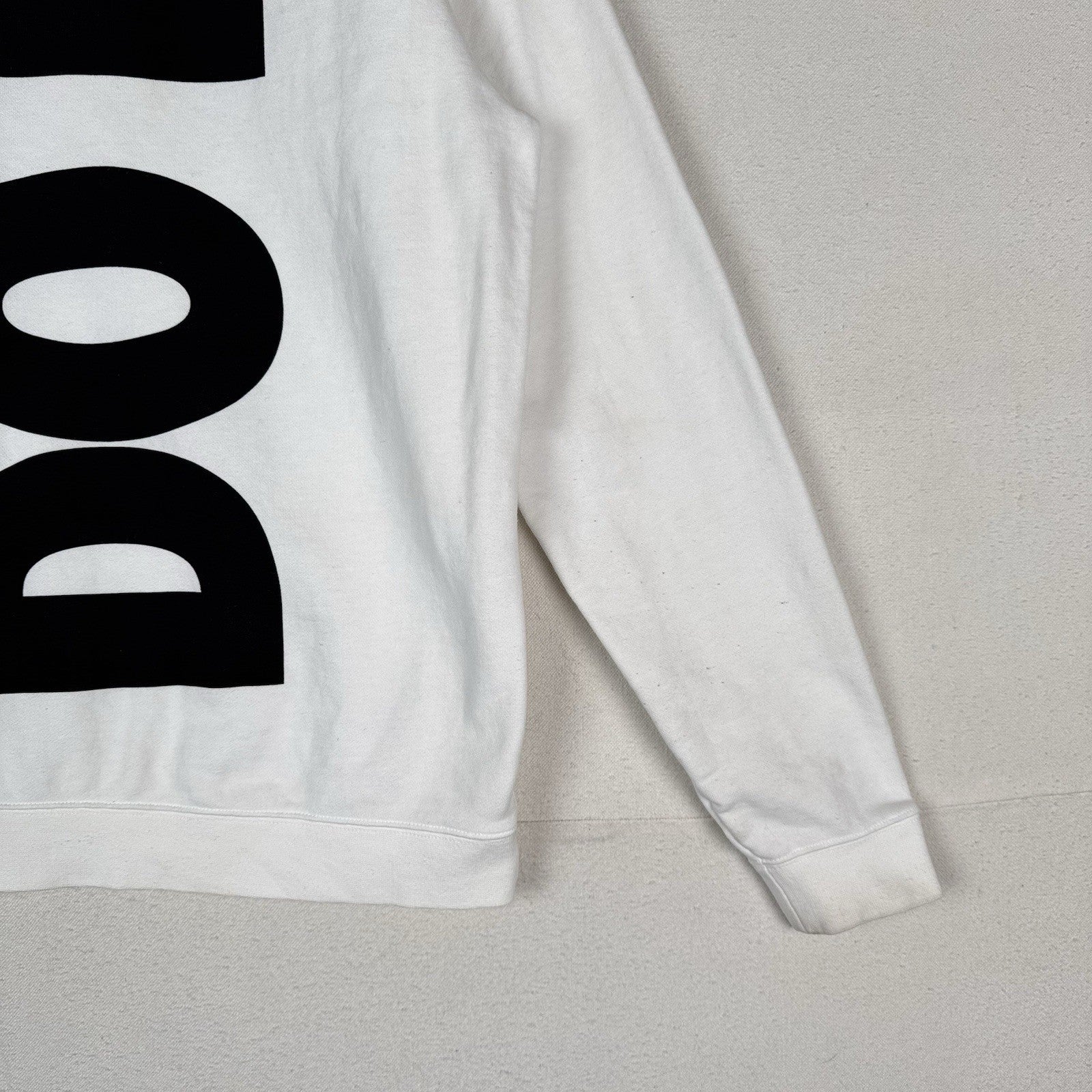 Nike Just Do It Spell Out Men’s White Sweatshirt Crewneck Big Front Back Medium