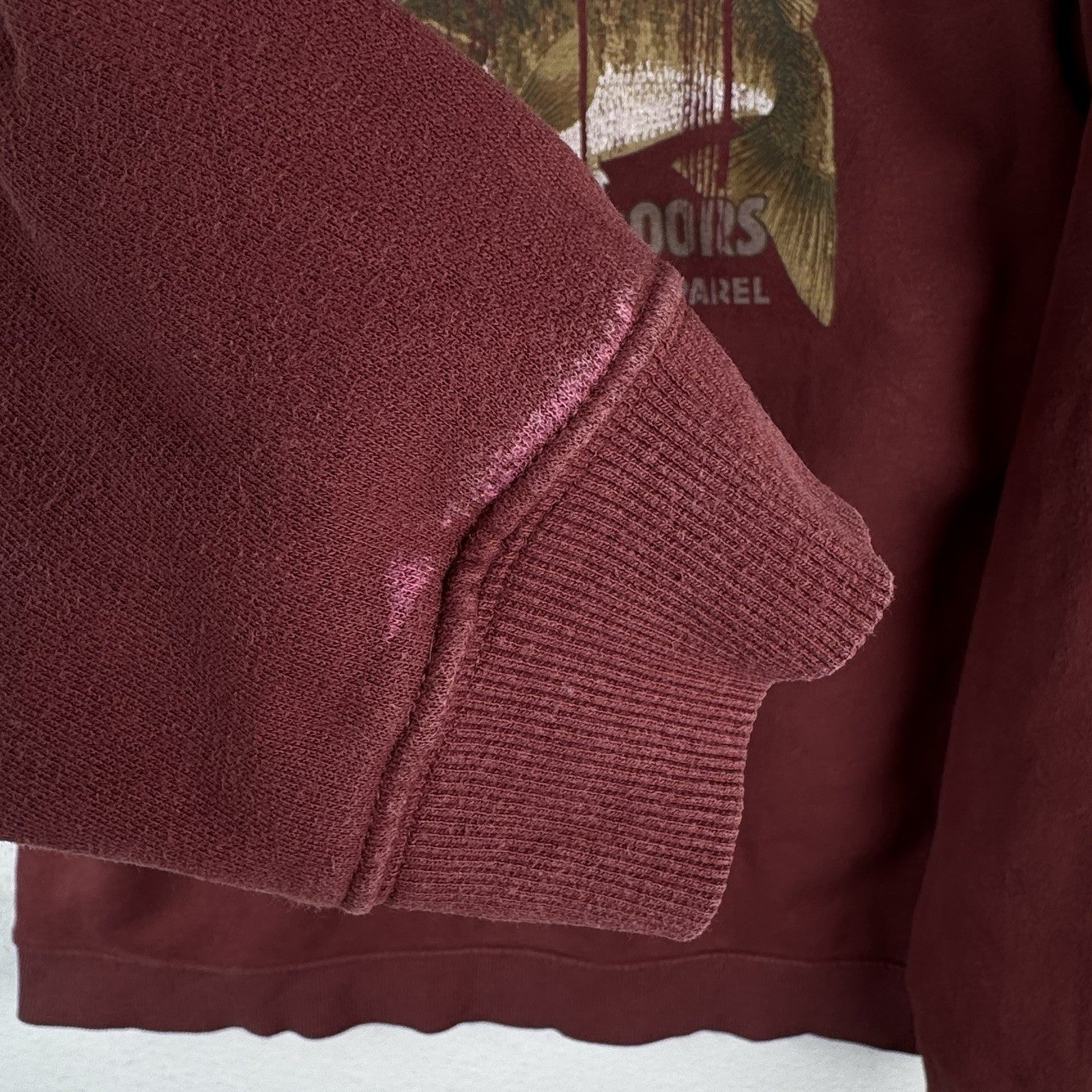 Vtg Columbia Bass Fishing Sweatshirt Men's M Crew Neck Red Maroon Fisherman