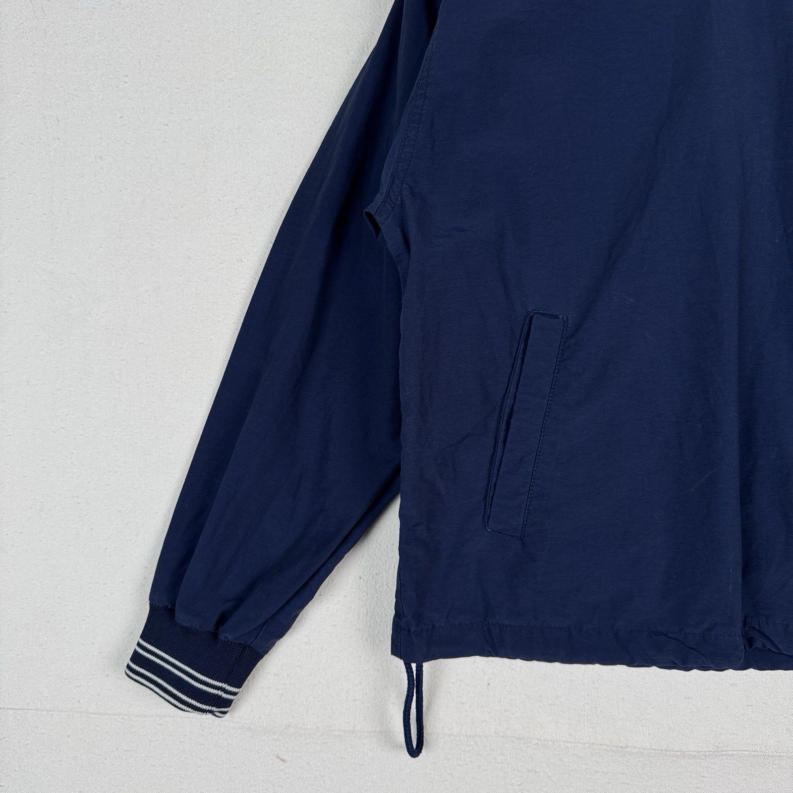Vtg 90’s Polo Sport Ralph Lauren Blue Flag Spellout Windbreaker Pullover Large
