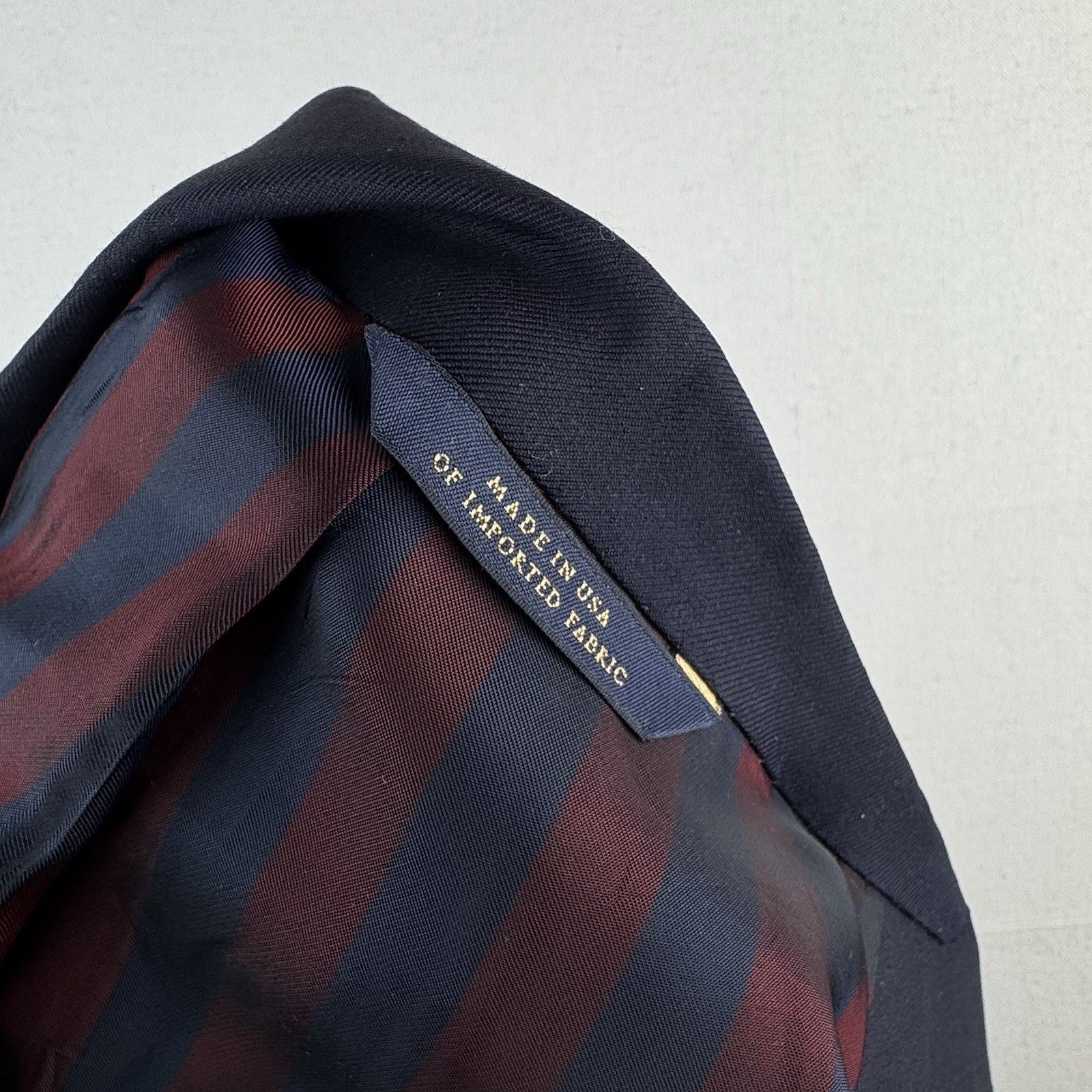 Brooks Brothers Navy Blazer Super 110 Wool Gold Buttons 46SH Sport Coat USA Made
