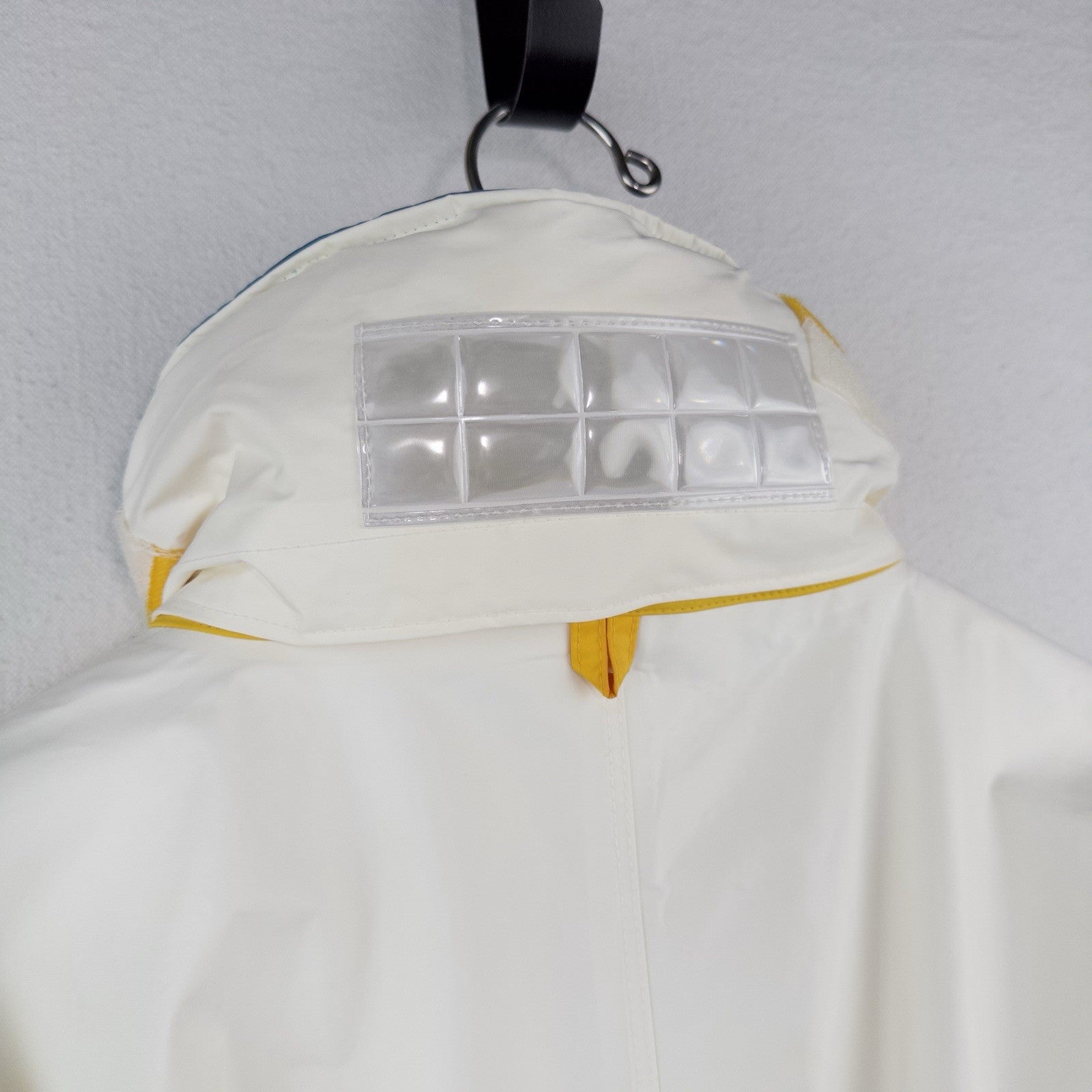 80’s Vtg High Seas Foul Weather Sailing Jacket Hooded Yellow White Men’s M