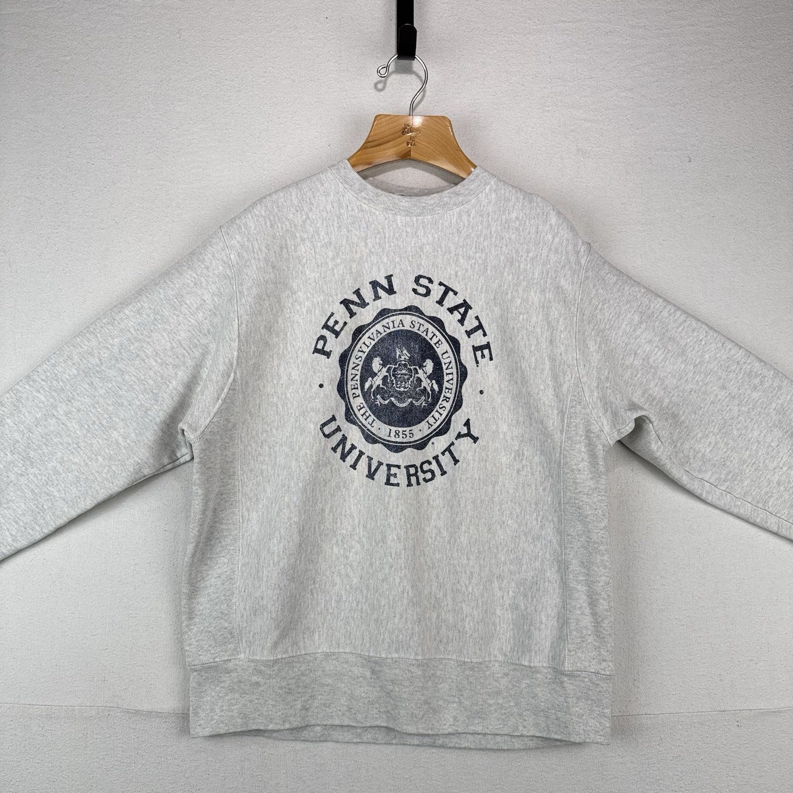 90’s Vtg Champion Reverse Weave Penn State Crew Sweatshirt Men’s M Gray Gussets