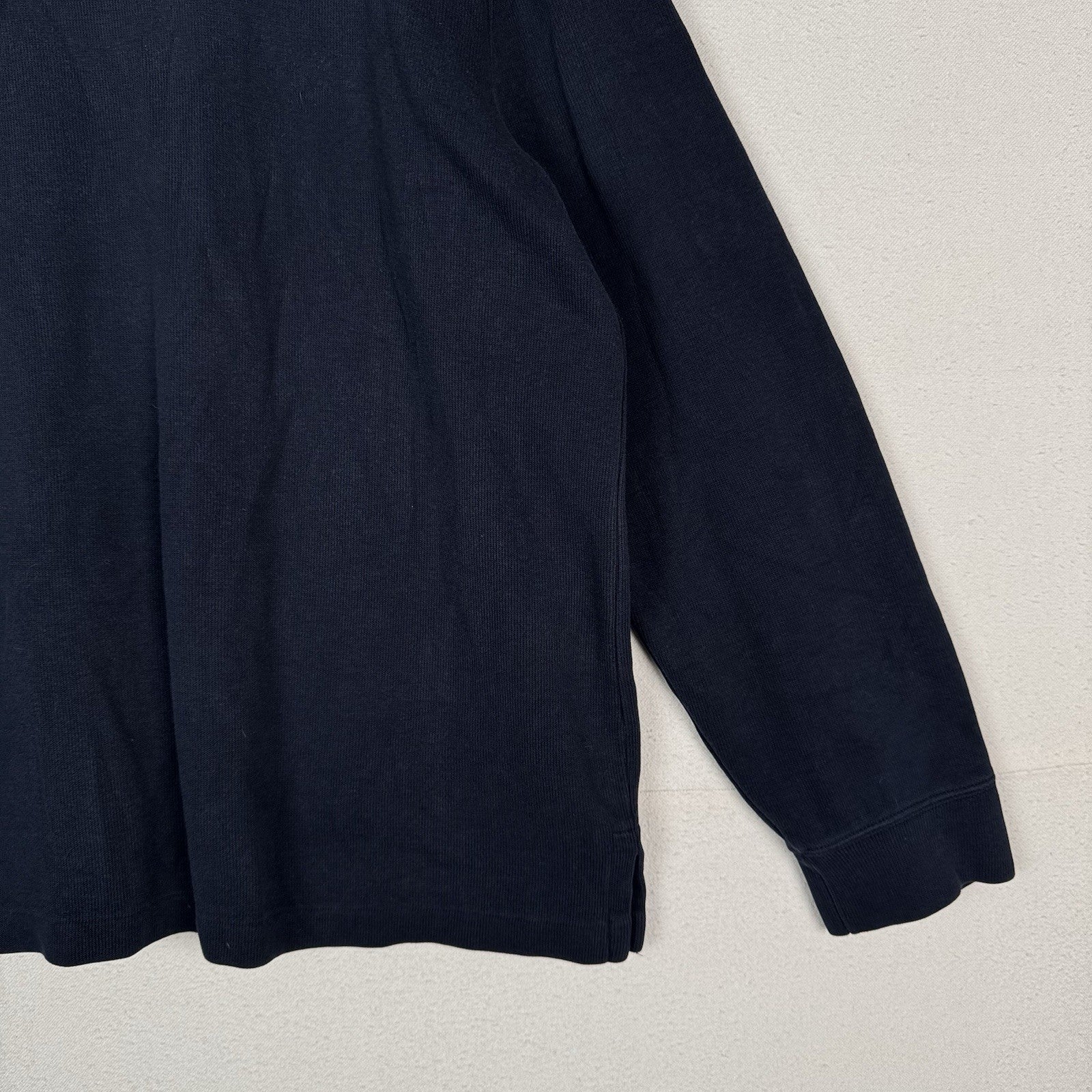 Vtg Polo Ralph Lauren Men's 1/4 Zip Pullover Sweater Navy Blue XL Made USA *Read