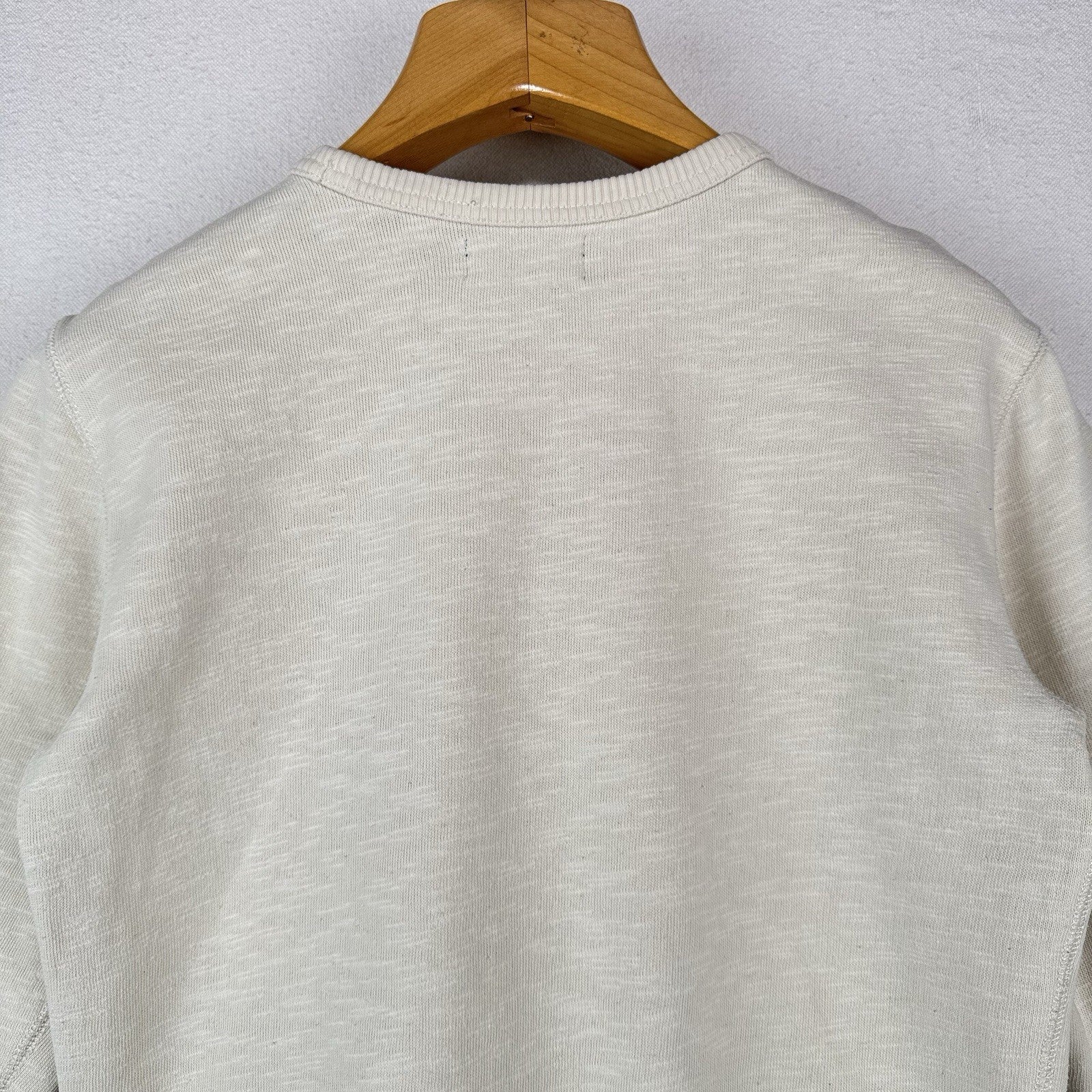 Polo Ralph Lauren Boy’s Large 14/16 Spell Out Crew Cream Sweatshirt Pocket *Read