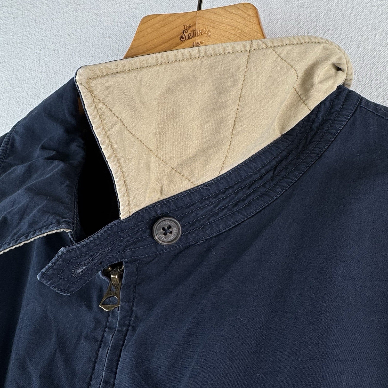 Polo Ralph Lauren Bi-Swing Flannel Lined Jacket Mens 4XB Blue Harrington Bomber