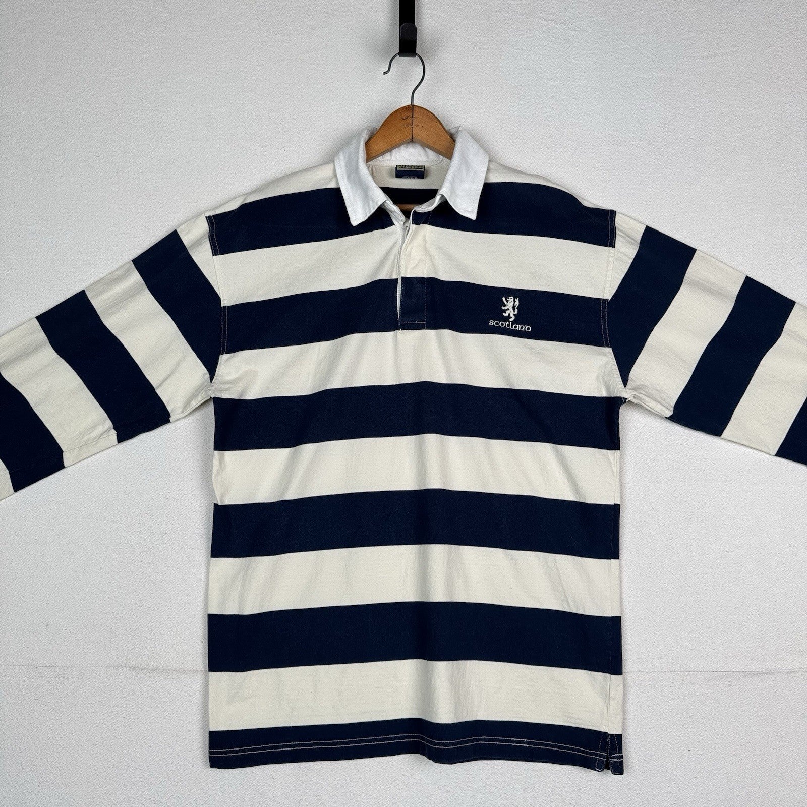 Vintage Scottish Experience Polo Shirt Mens XXL Gray Blue Rugby Royal Mile