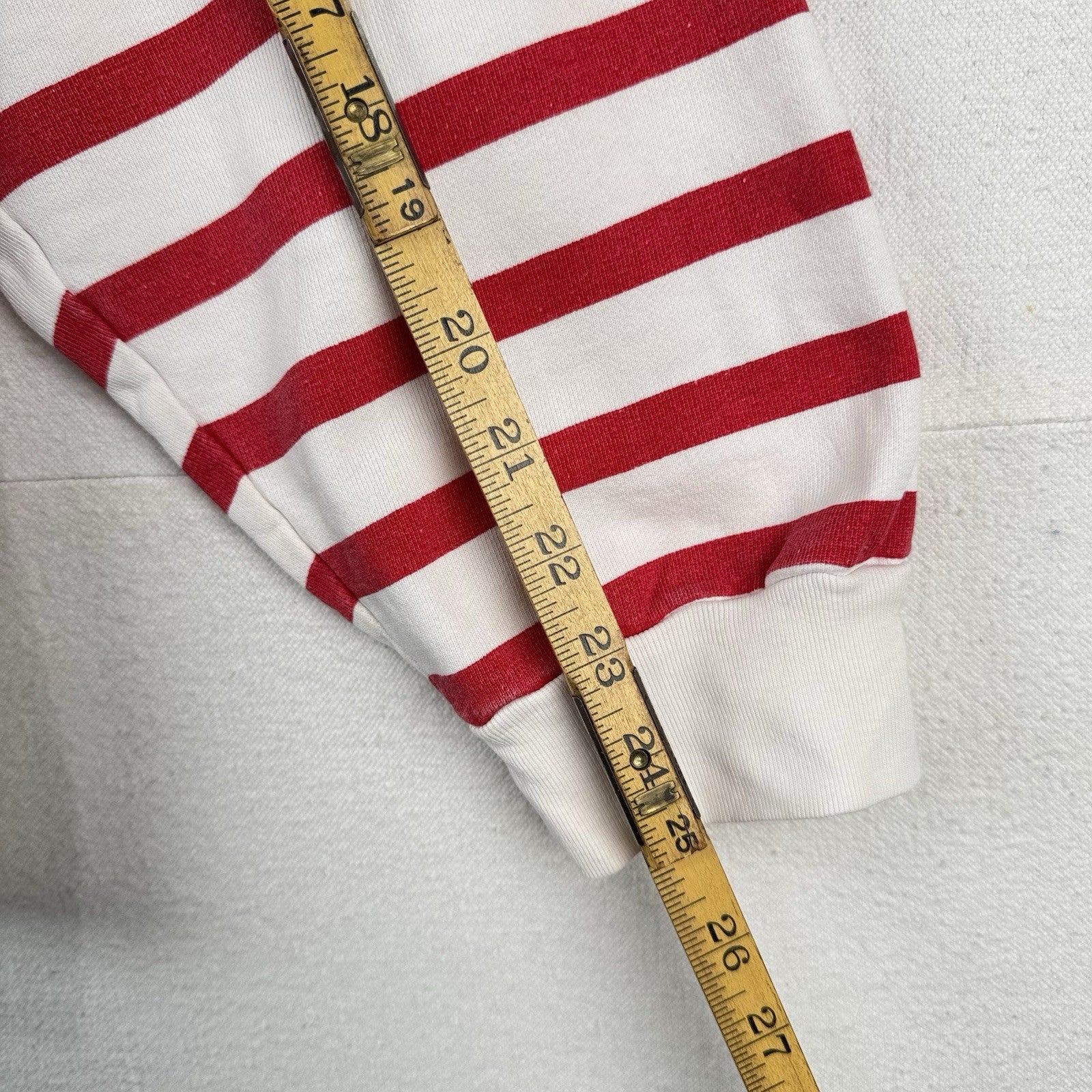 90’s Vtg Gap Red & White Striped Sweatshirt Nautical Flags “Pride” Code XL
