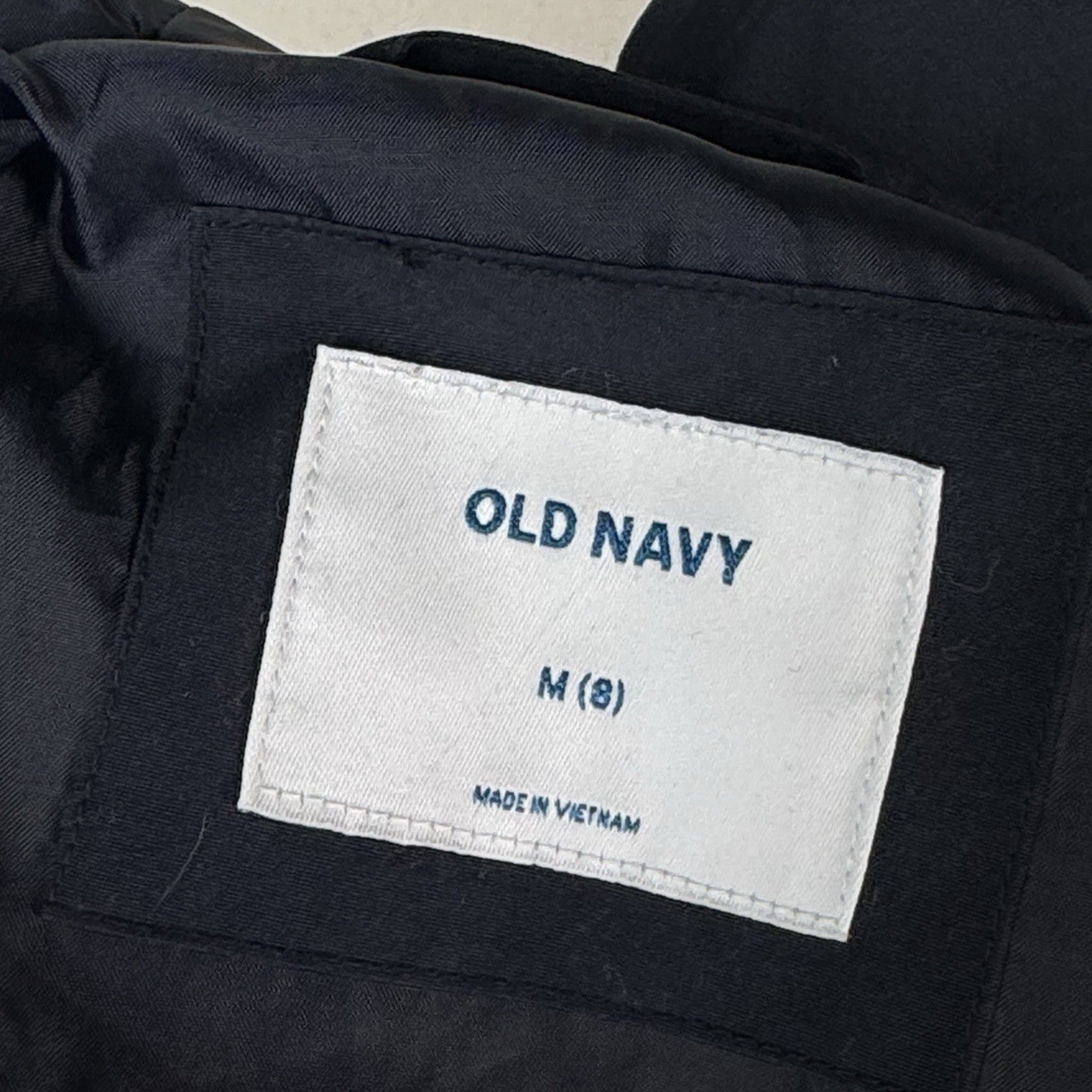 Old Navy Lined Kid’s Hooded Windbreaker Snap Jacket Size Medium (8) Navy Blue