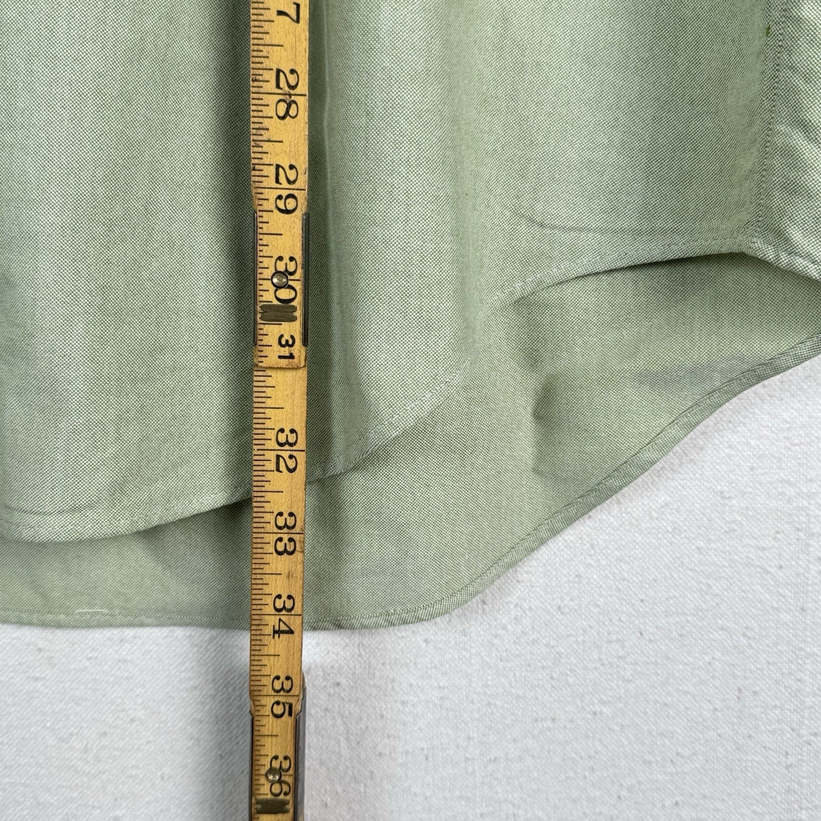 Polo Ralph Lauren Yarmouth Cotton Oxford Long Sleeve Shirt 17 34/35 Green