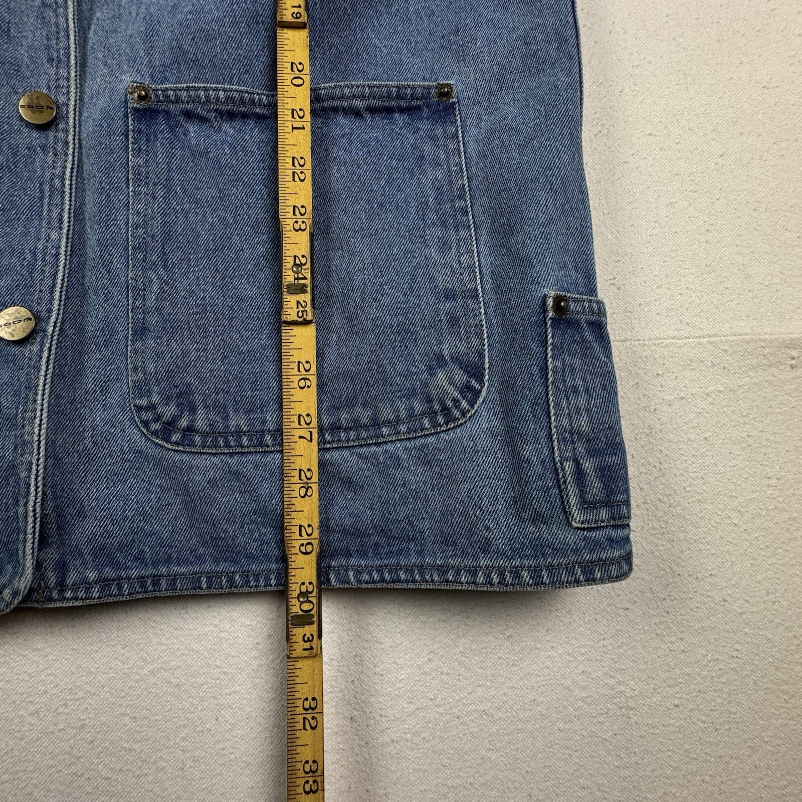 Vintage 90’s Tactical Utility Denim Vest Five Pockets Coda Size XL