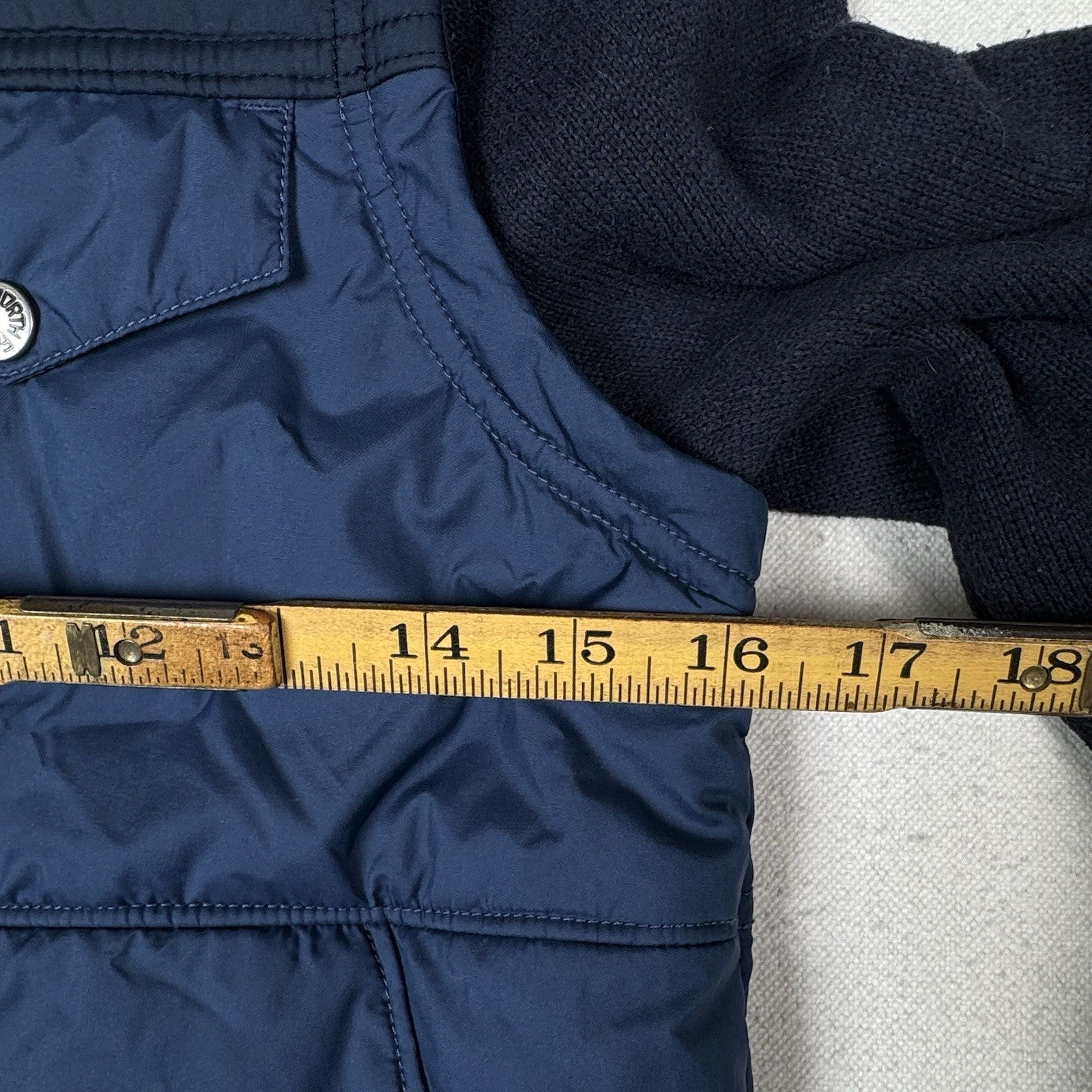 The North Face Gordon Lyons Navy Blue Varsity Winter Vest Boy’s M (10/12) *Read