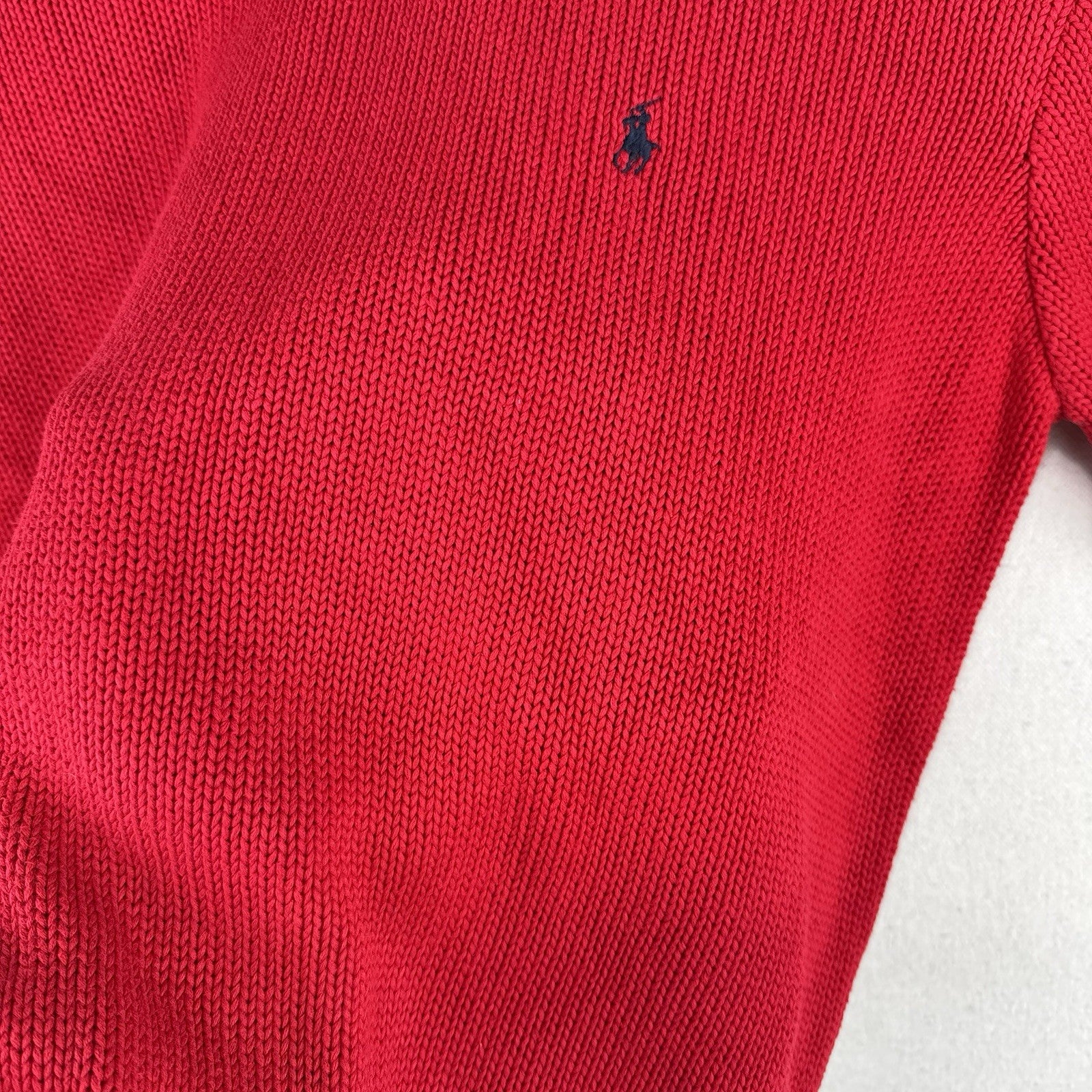 Vintage Ralph Lauren Polo Sport Men’s S 100% Cotton Crewneck Sweater Red