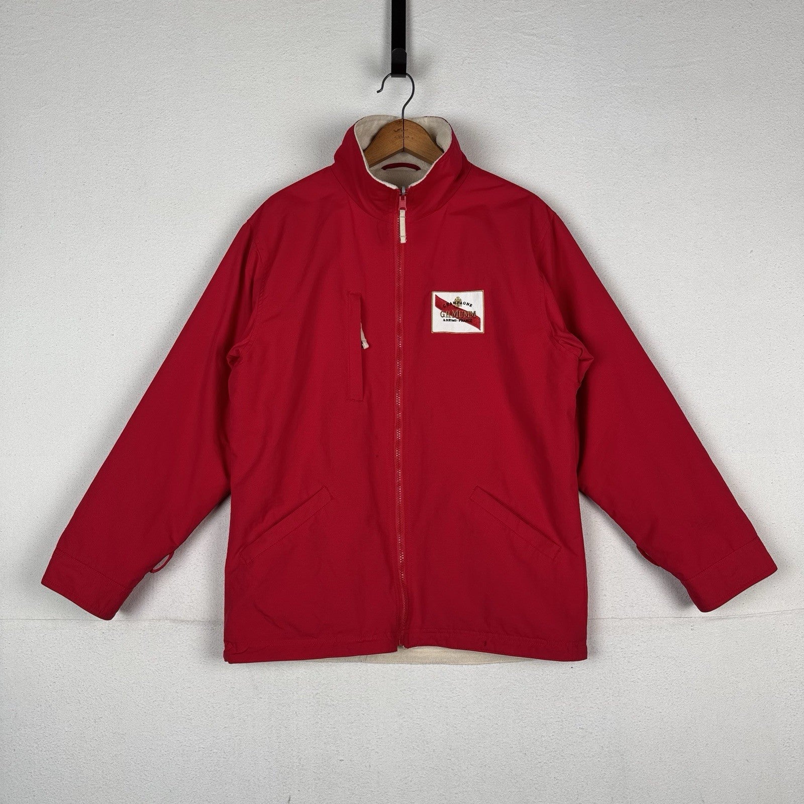 Vintage G. H. Mumm Co Champagne Areims France Reversible Sailing Wind Jacket L