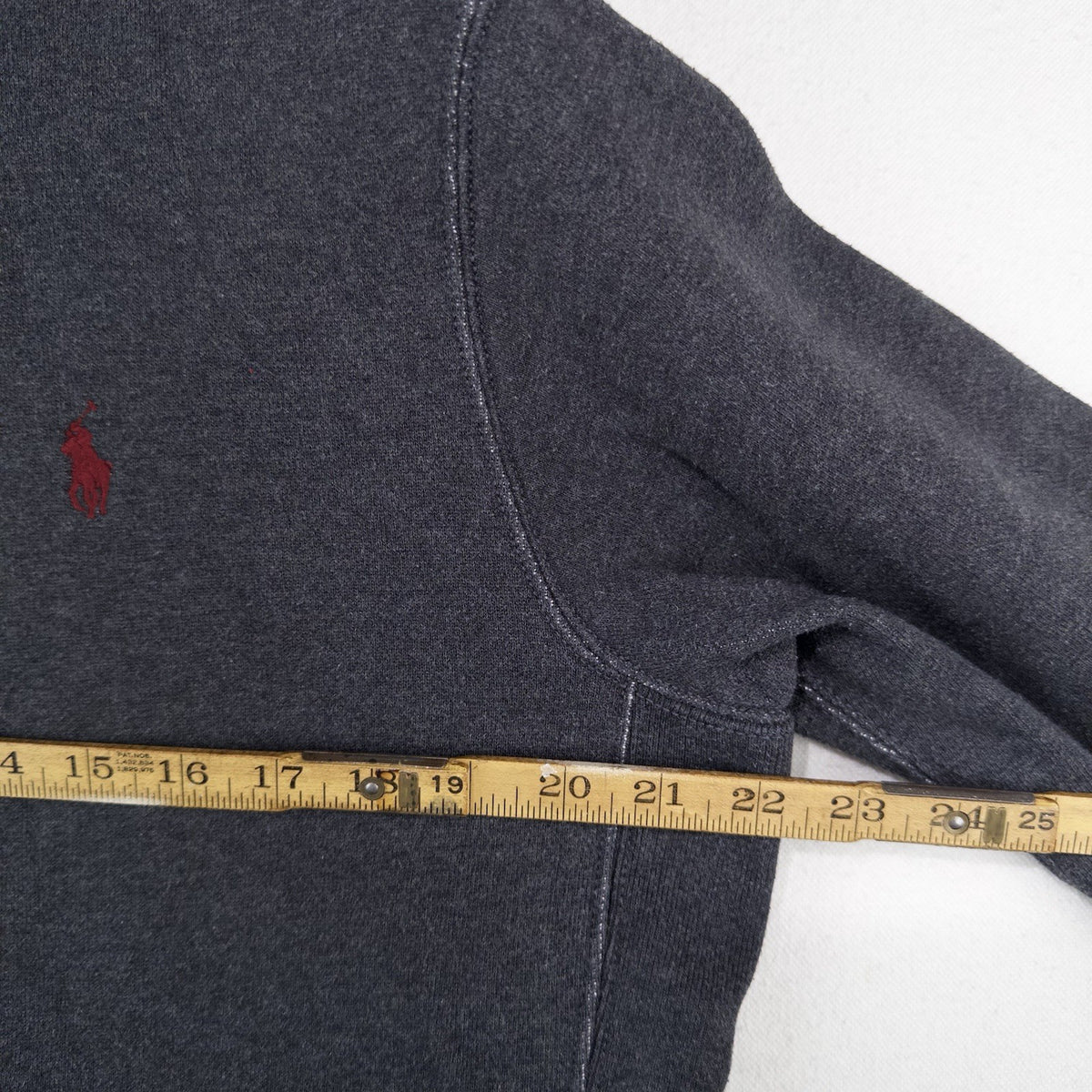 Polo Ralph Lauren Heavyweight Zip Up Gray Hoodie Waffle Knit Hood Men’s L *Read