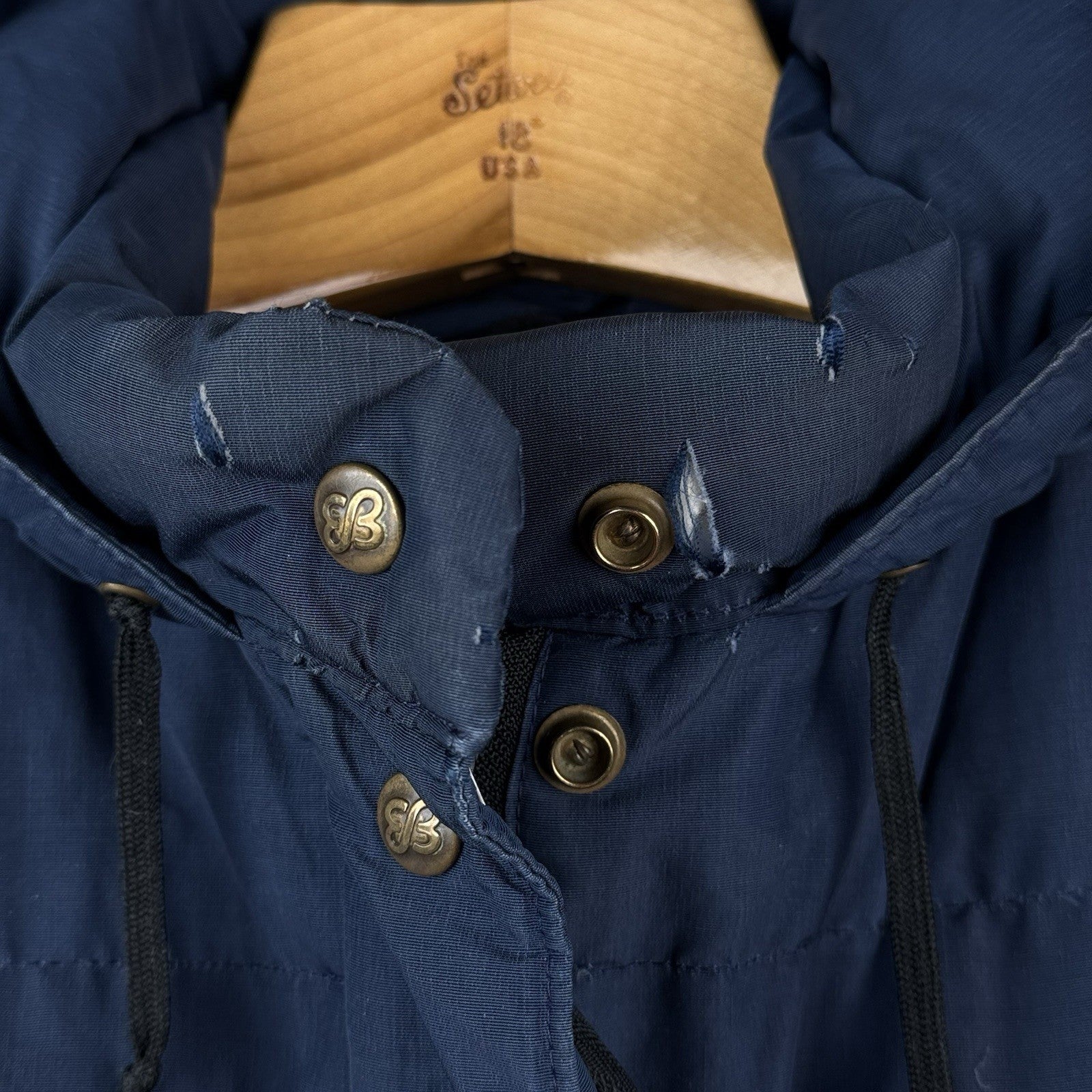 70's Vintage Eddie Bauer Goose Down Parka Men's  Small Hooded Jacket Blue *Read