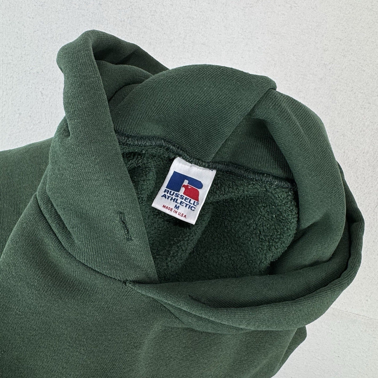 90’s Vtg Ponchatoula Greenwave Men’s M Hoodie Sweatshirt Green *Sunfaded