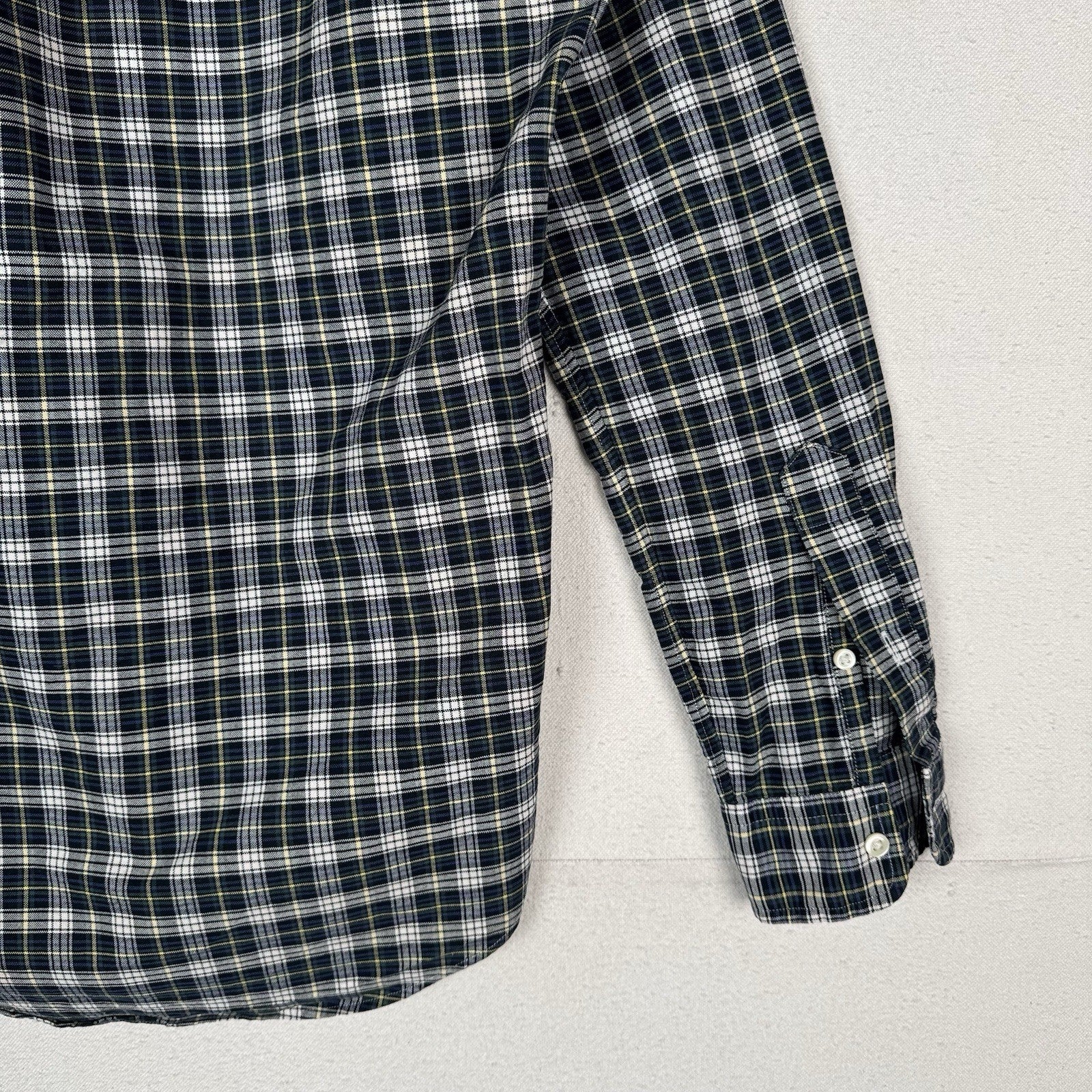 Polo Ralph Lauren Shirt Men’s Classic Fit S Flesh Pony Plaid Button Blue Oxford