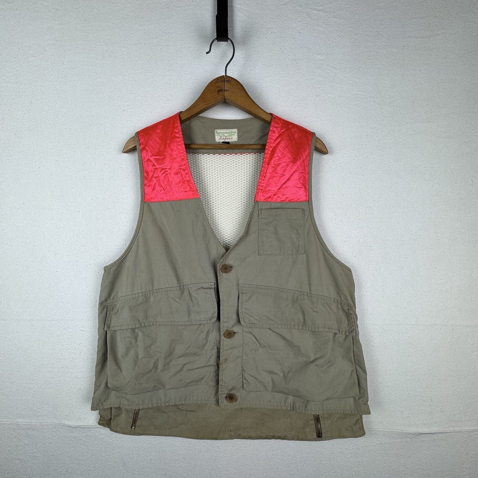 Vintage 60/70's Abercrombie and Fitch Safari Hunting Vest Made In USA