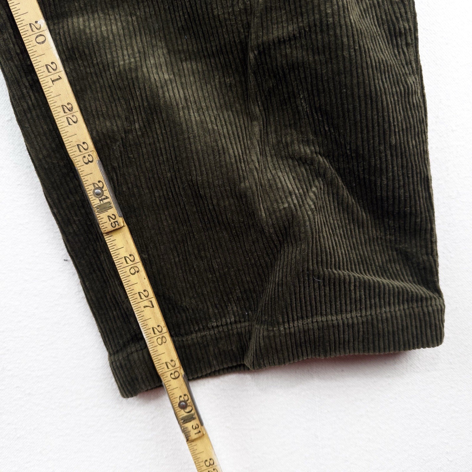 90’s Vtg Polo Ralph Lauren Corduroy Andrew Pant Mens 44x30 Olive Green Wide Wale
