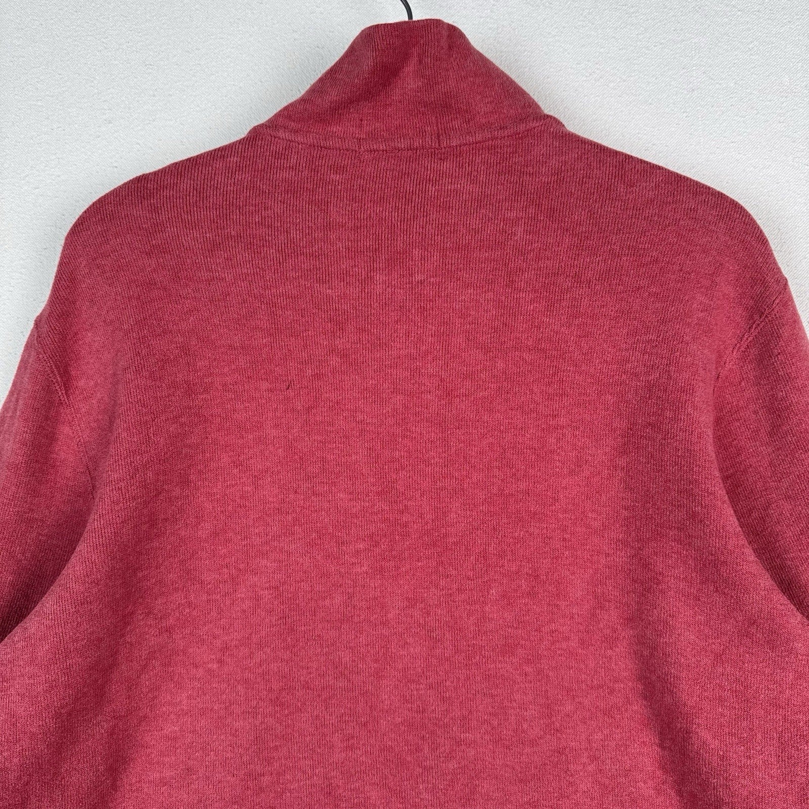 Polo Ralph Lauren Sweater 1/4 Zip Mens Medium Red Pullover Soft Touch
