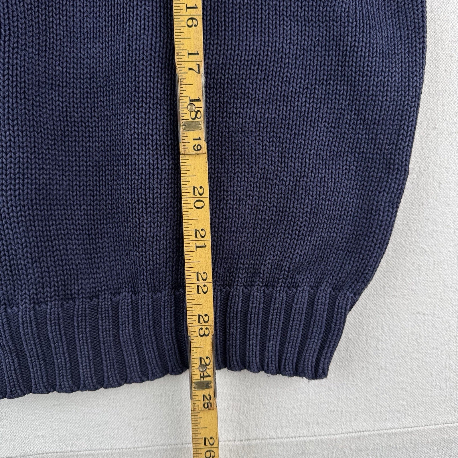90's Vintage Polo Ralph Lauren Sweater Men's S Navy Blue Knit Crewneck Blue Pony