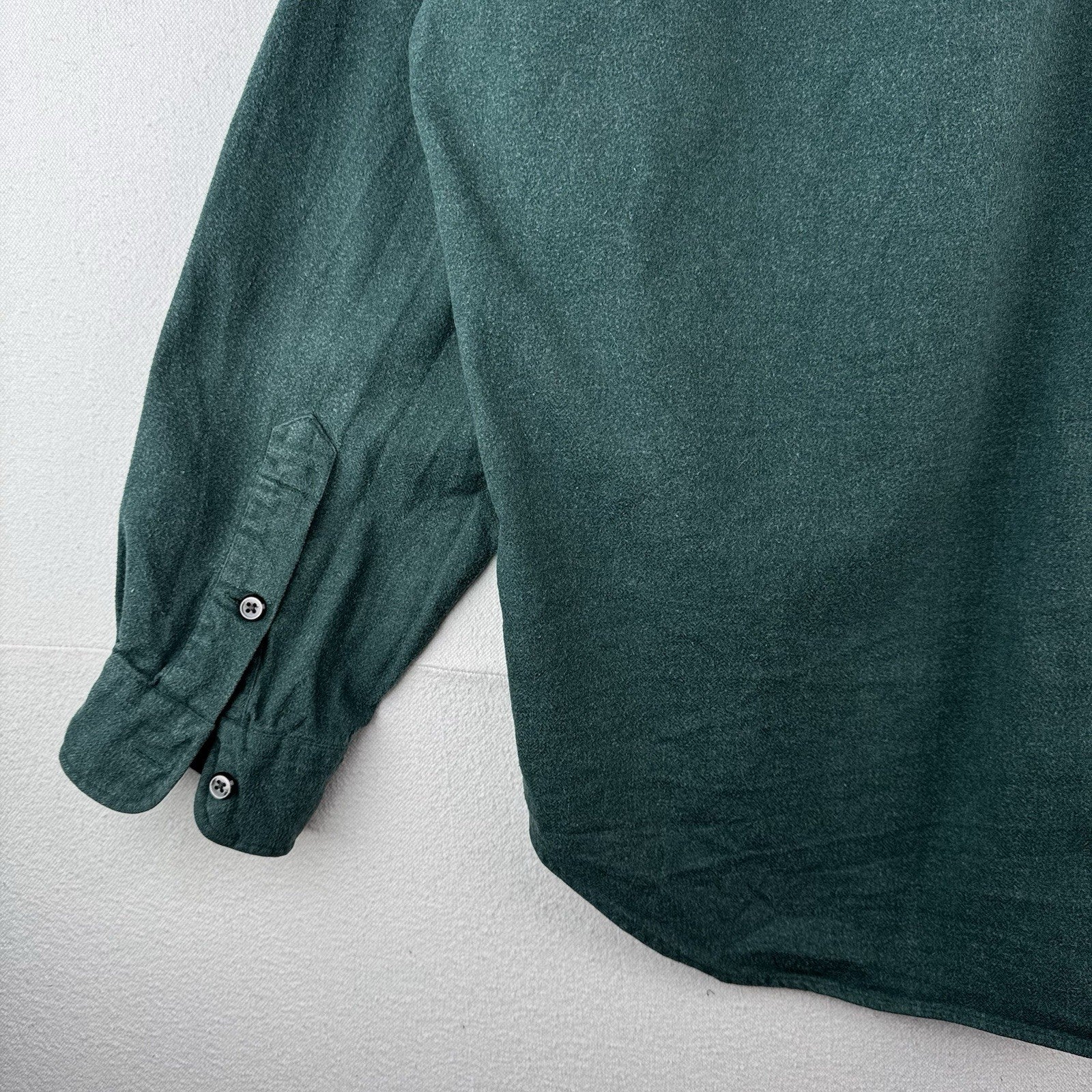 90’s Vtg Polo Ralph Lauren GI Chamois Flannel Shirt Size 2XL Forest Green