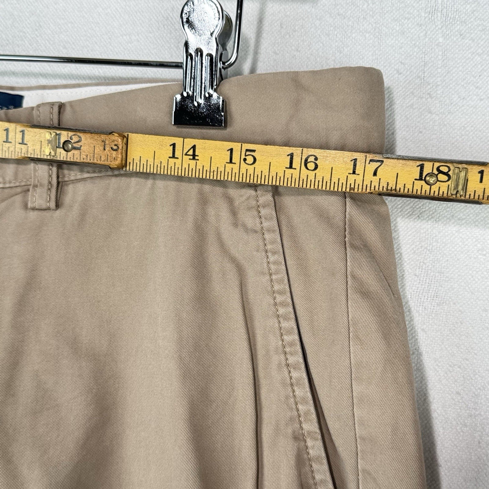 90's Vtg Polo Ralph Lauren Chino Shorts Men's 33x10 Tan Khaki Flat Front *Read