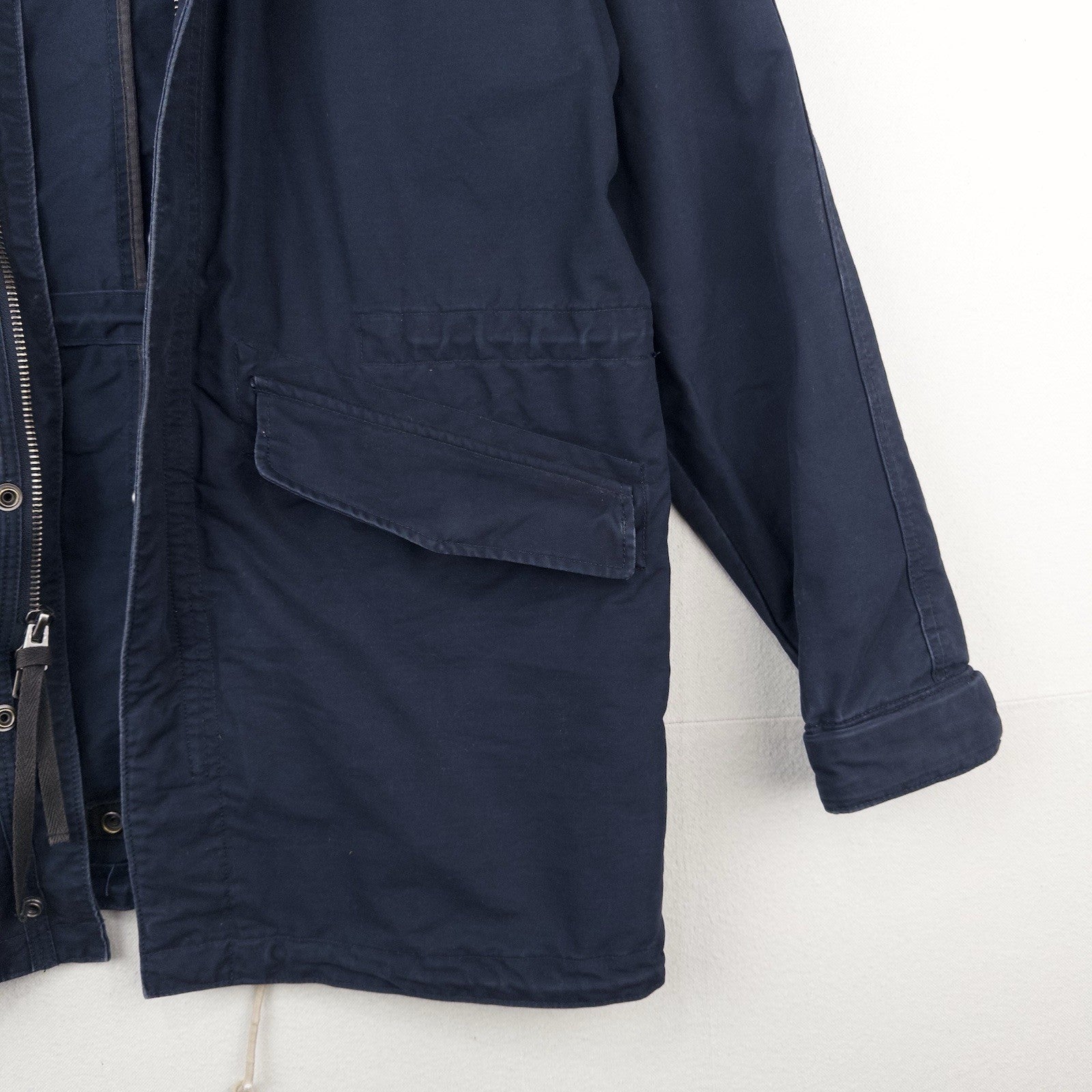 Vintage Abercrombie Fitch Hooded Utility Field Jacket Men’s M Blue Full Zip