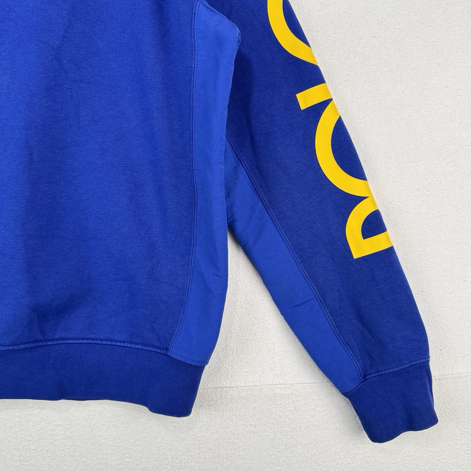 Polo Ralph Lauren Men’s M Logo Spectre Pullover Fleece Hoodie Quarter Zip Blue