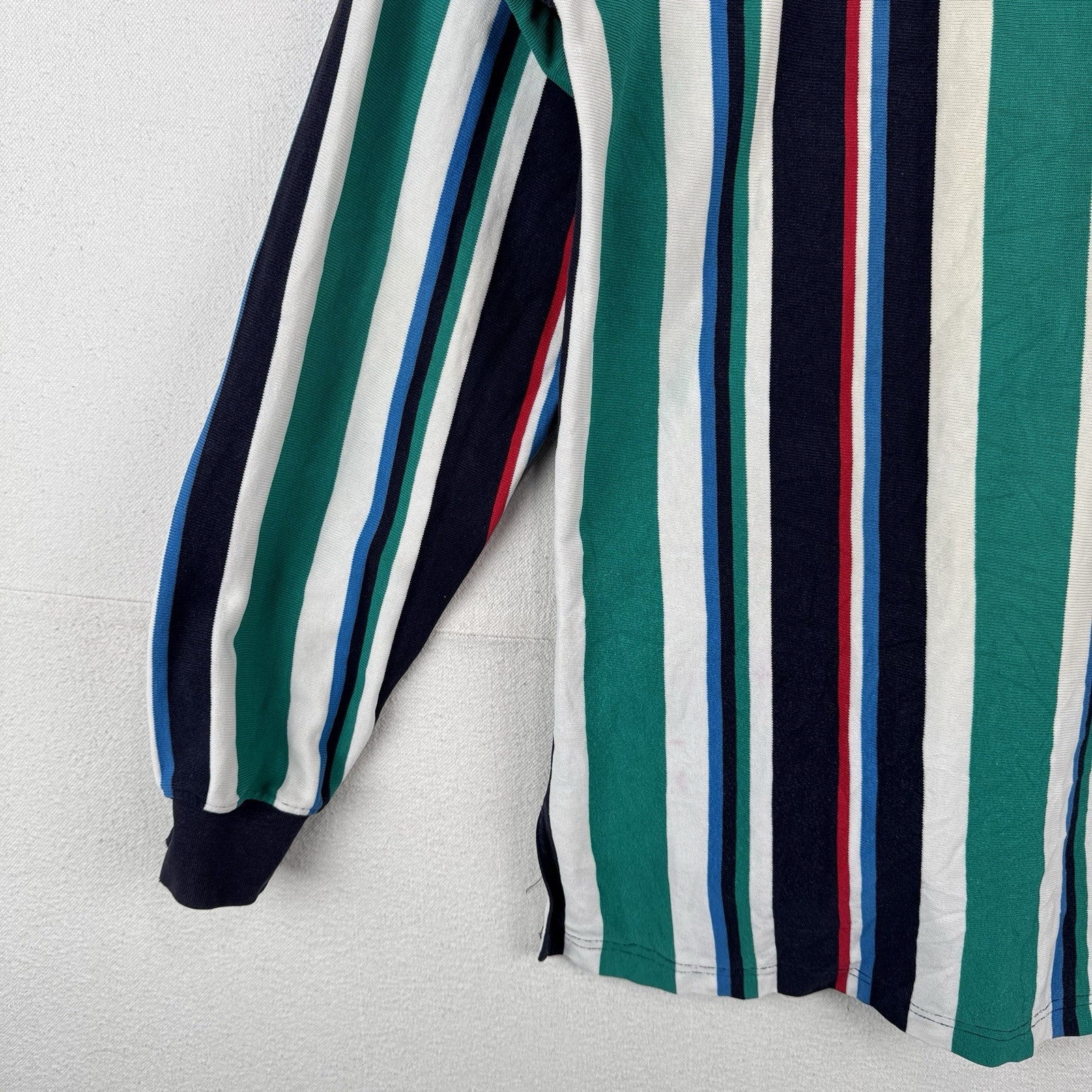 80’s Vtg Jason & Wooley Men’s L Multi Color Striped Rugby Long Sleeve