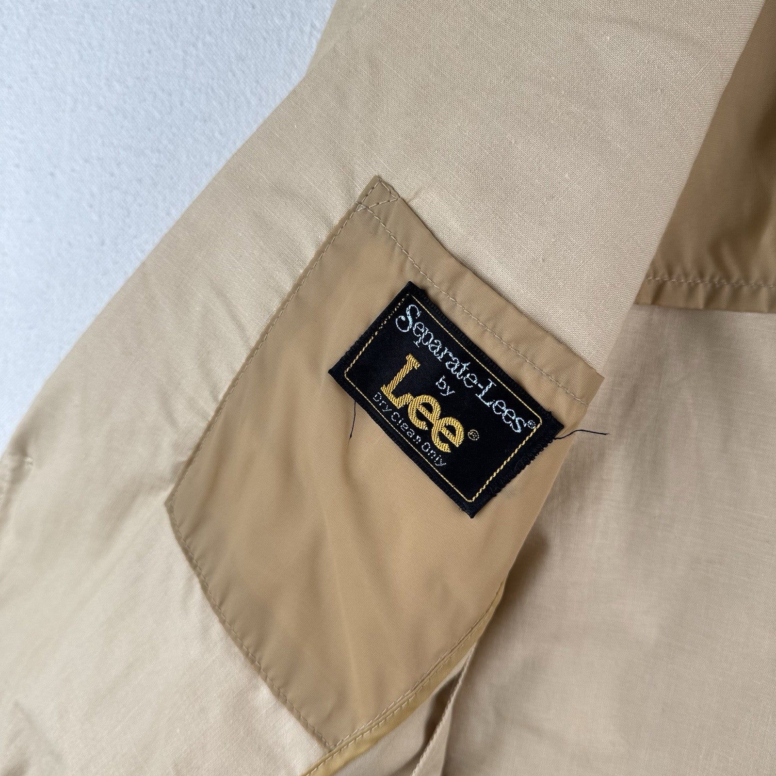 70's Vintage Separate By Lee Khaki Safari Suit Jacket 40 Pants 32x27 Made In USA