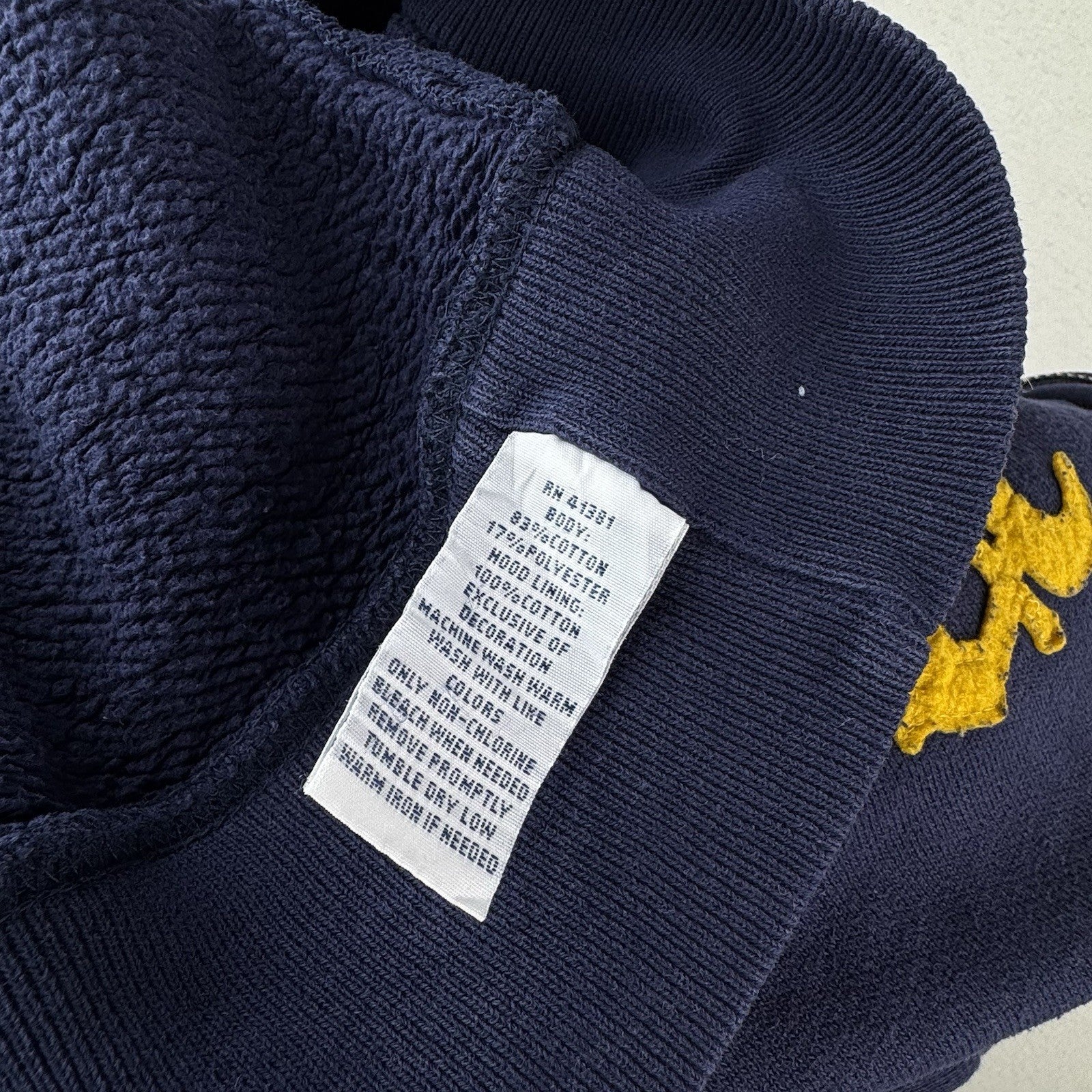 Vintage Polo Ralph Lauren Men’s Small Hoodie 1/4 Zip English Logo Blue *Read