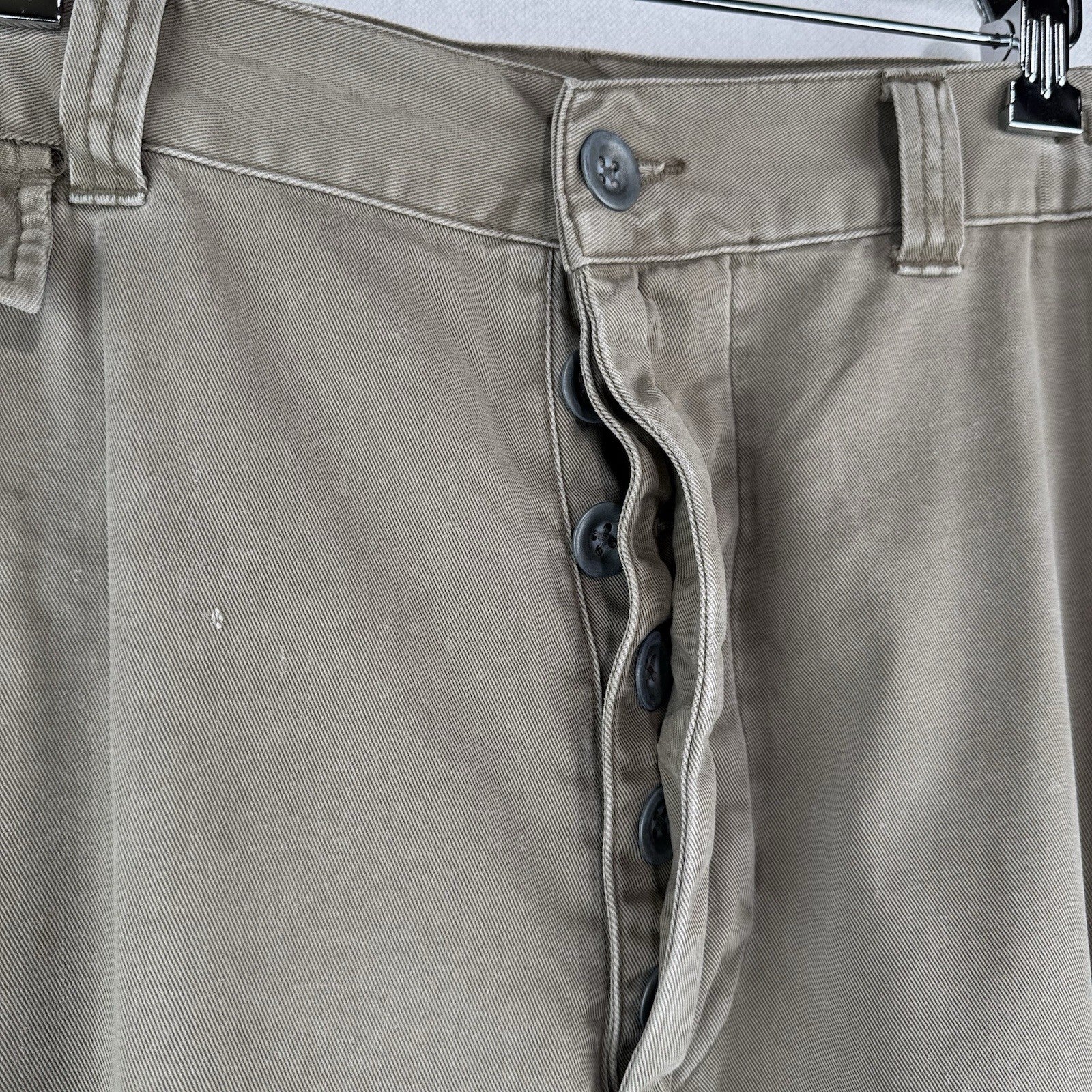 90s Vtg Polo Ralph Lauren Pants Cargo 67 Chino Mens 40x30 Brown Button Fly