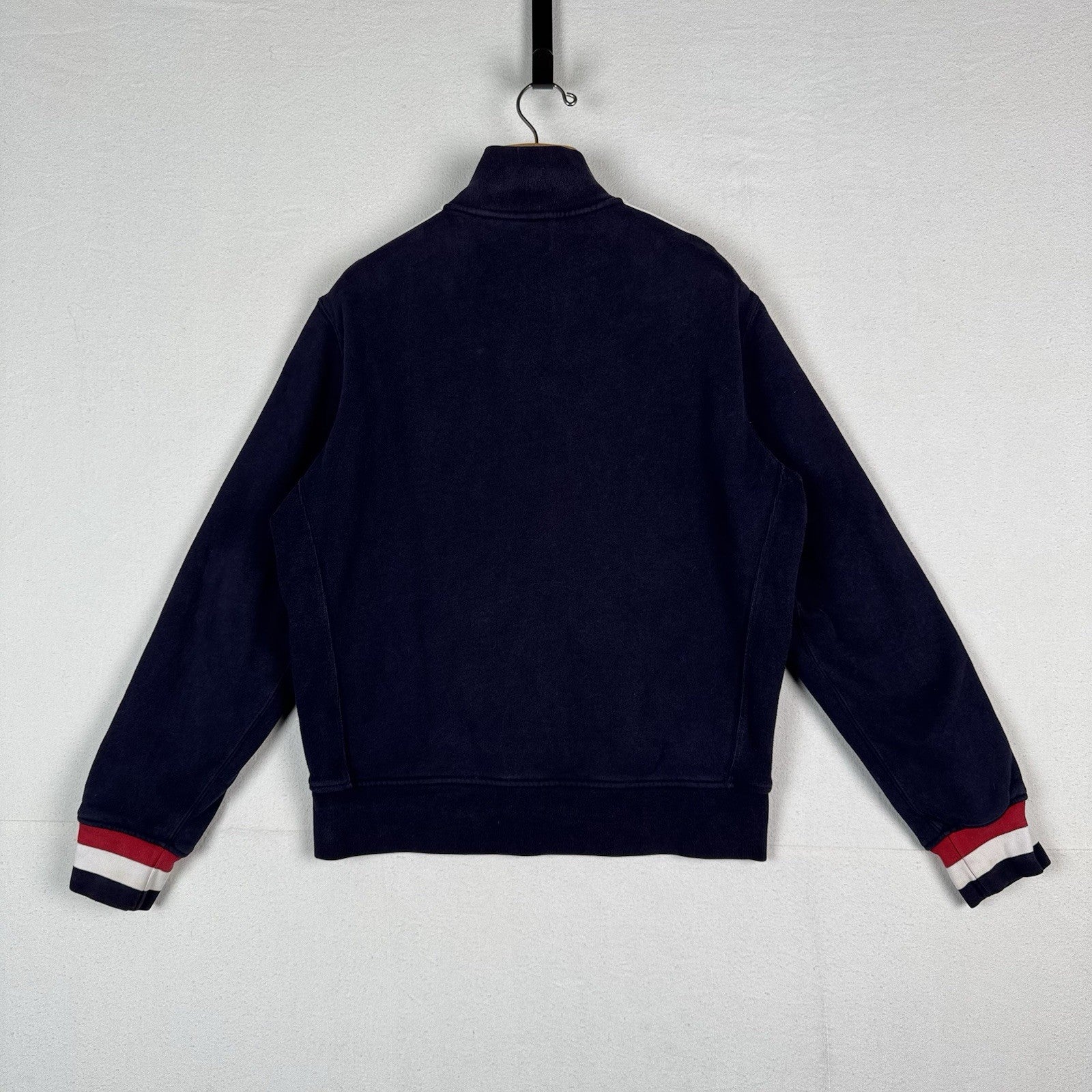 Vtg Polo Ralph Lauren Men L Blue Waffle Lined Track Jacket Heavyweight *Read