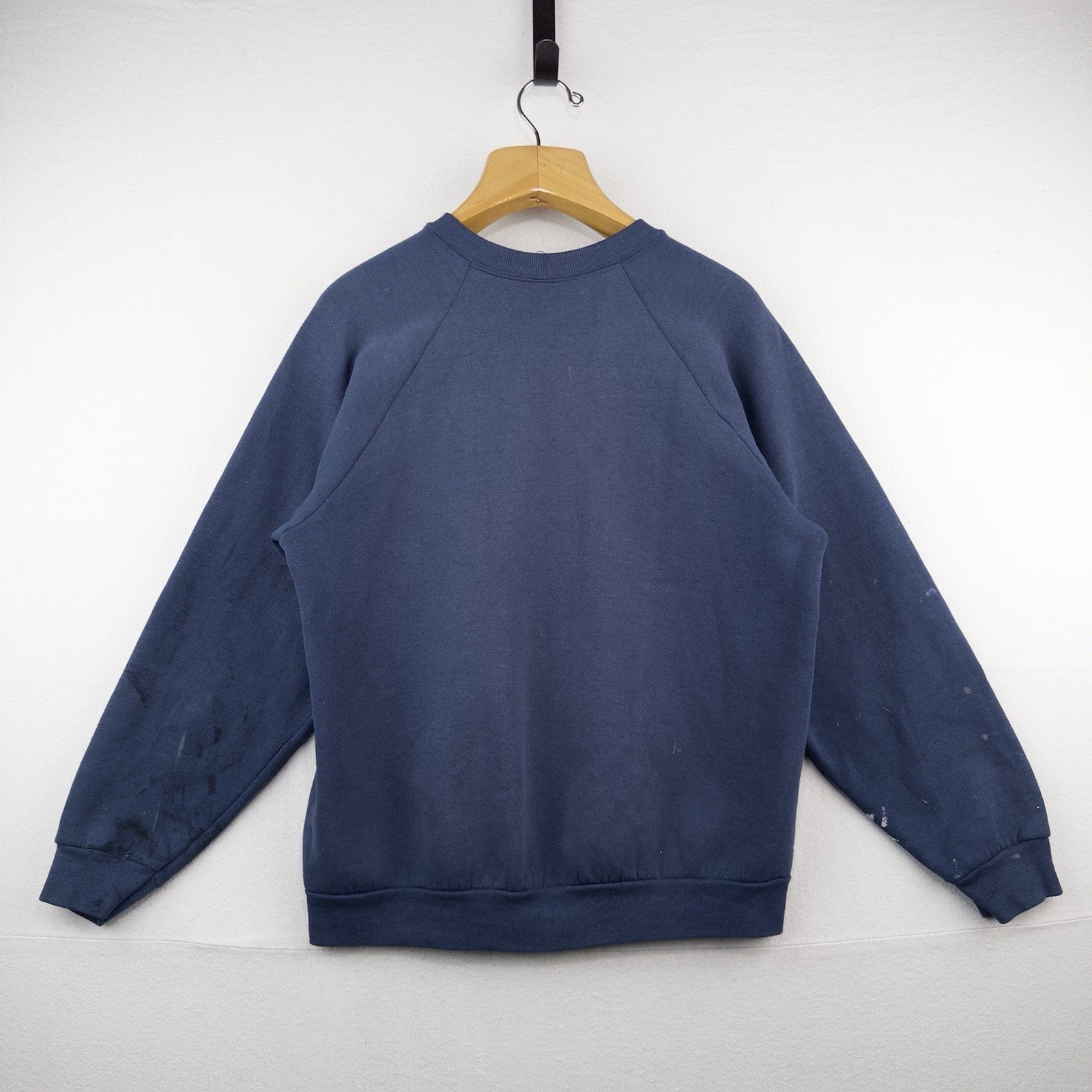 80’s Vtg Oxford University Raglan Crewneck Sweatshirt Men’s Large Blue Made USA