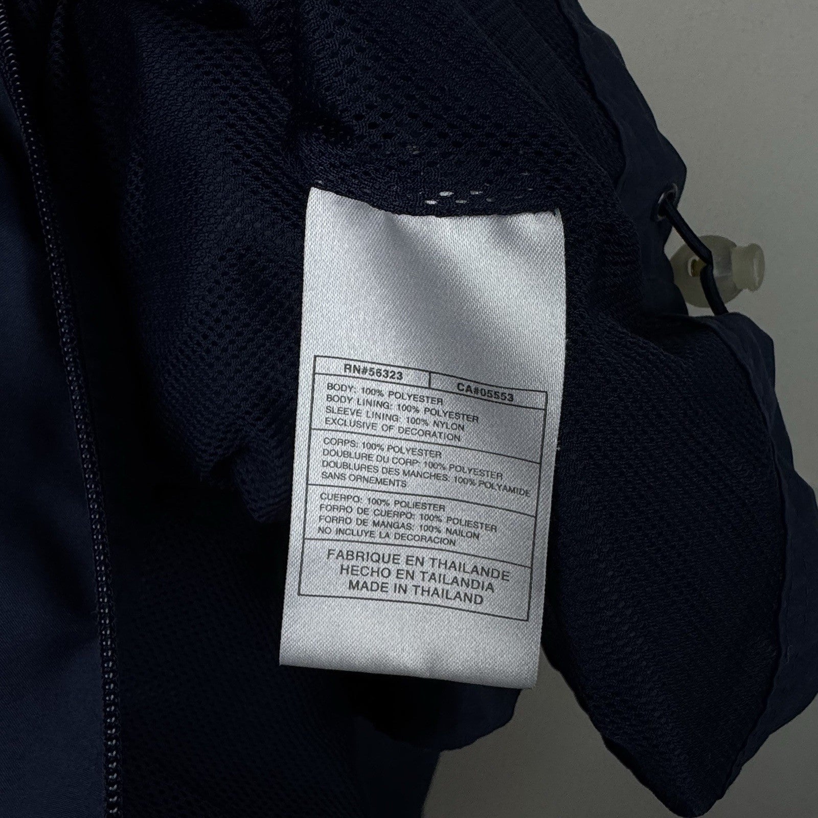 Vintage 90s Nike Jacket Mens XL Navy Blue Full Zip Nylon Windbreaker Jacket