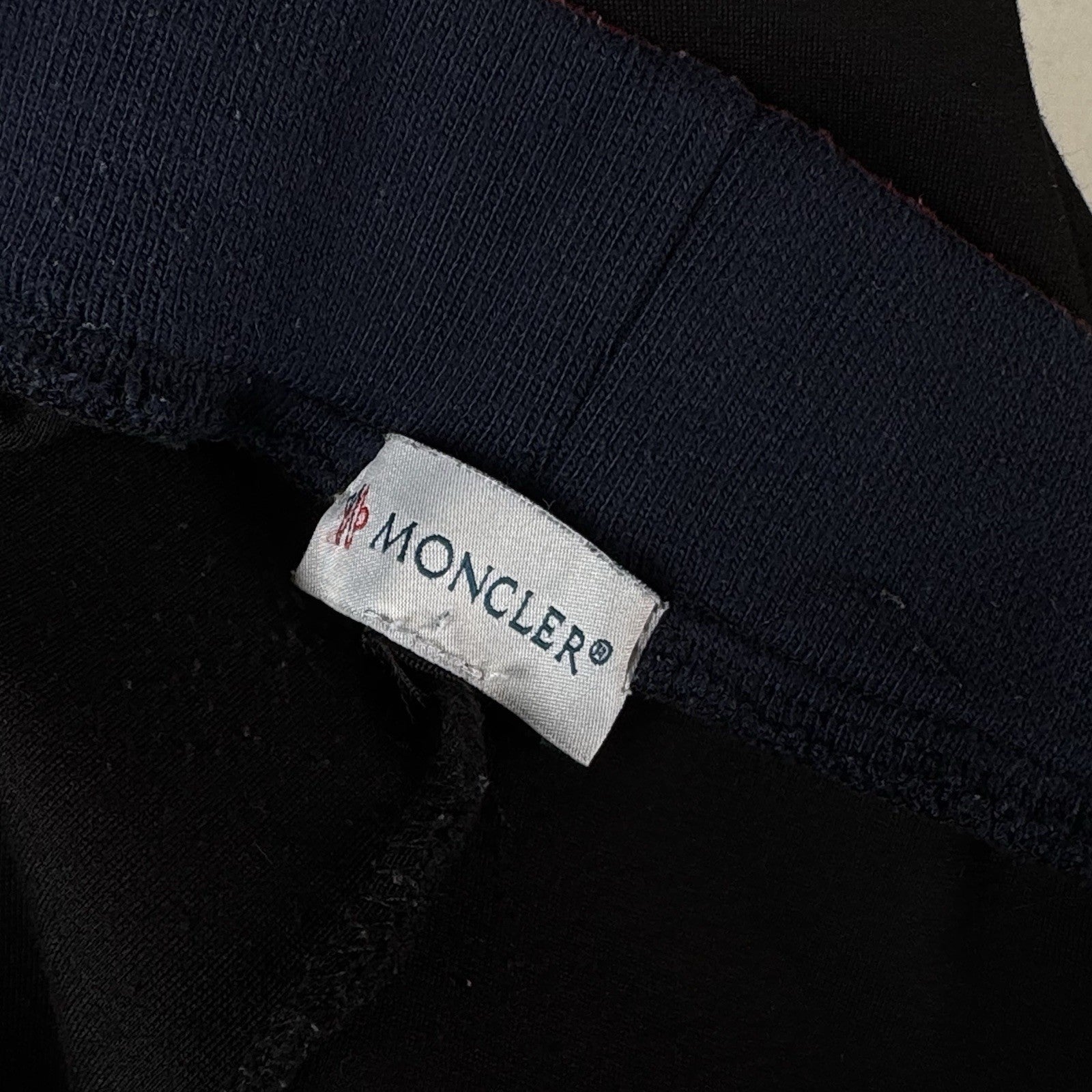 Moncler Logo Jogger Pants Black Tricolor Stripes  XS/S - 26” Inseam/32” Waist*